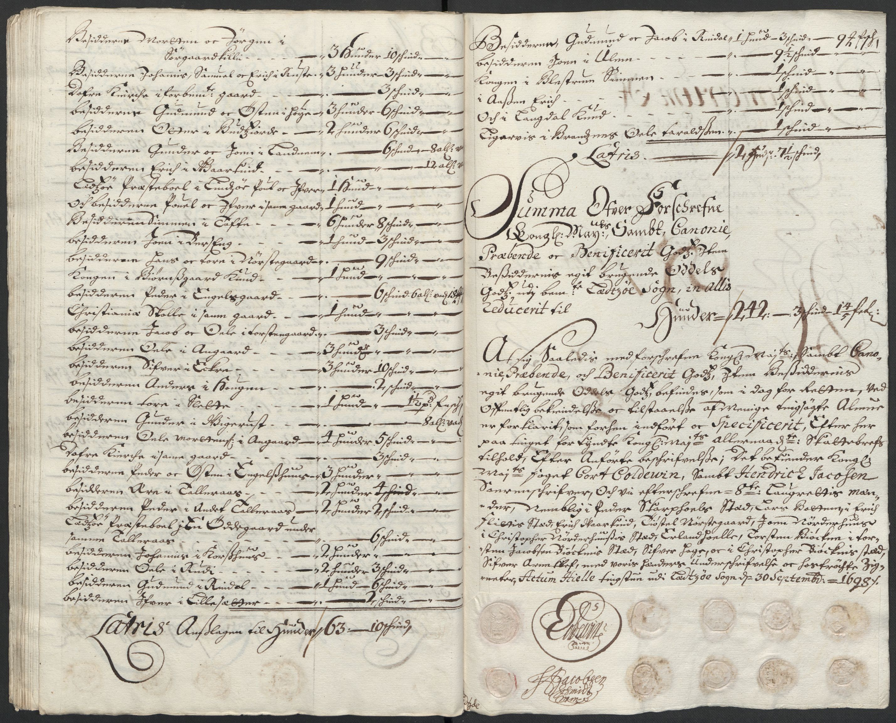 Rentekammeret inntil 1814, Reviderte regnskaper, Fogderegnskap, AV/RA-EA-4092/R17/L1171: Fogderegnskap Gudbrandsdal, 1698, p. 194