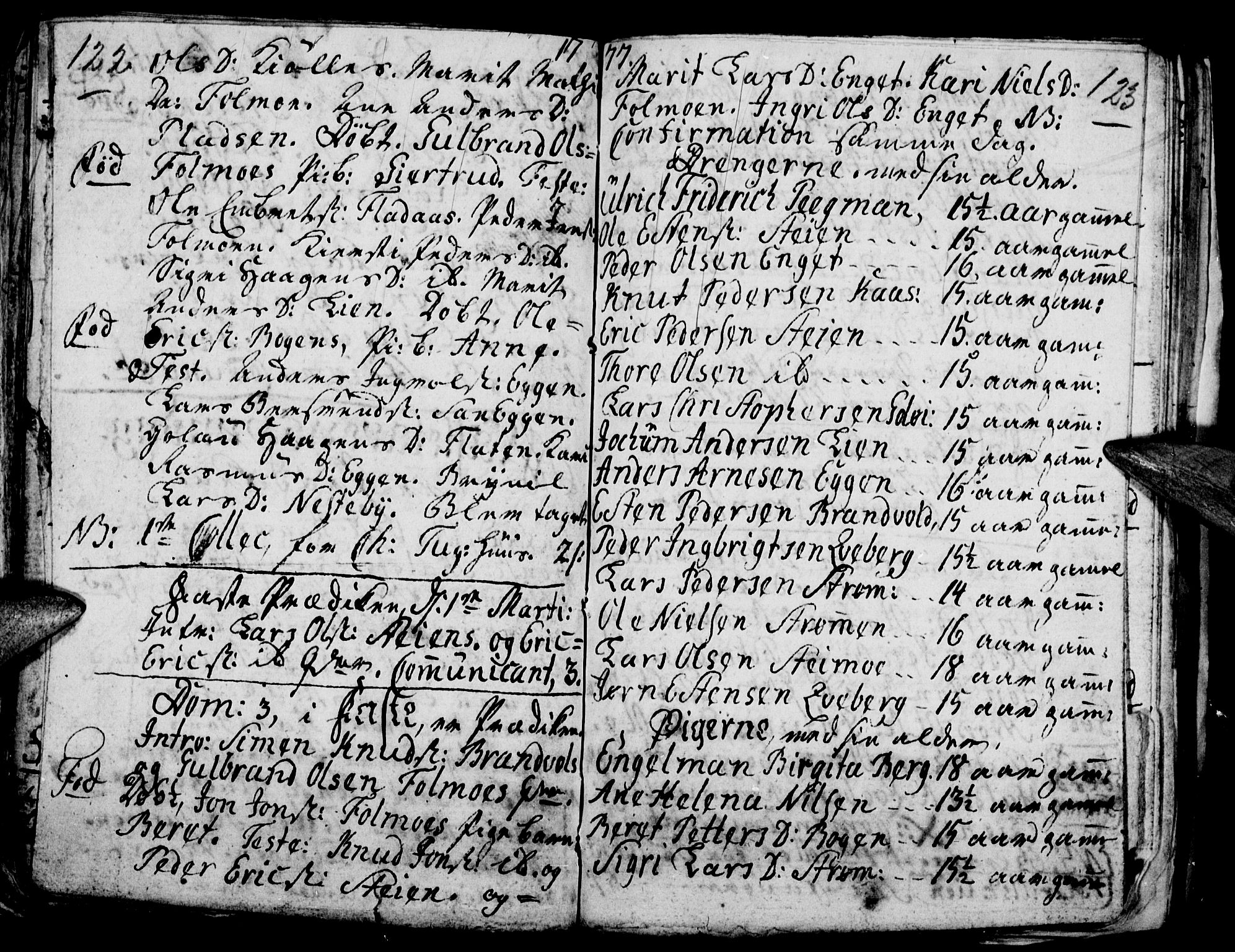 Tynset prestekontor, SAH/PREST-058/H/Ha/Hab/L0009: Parish register (official) no. 9, 1769-1781, p. 122-123