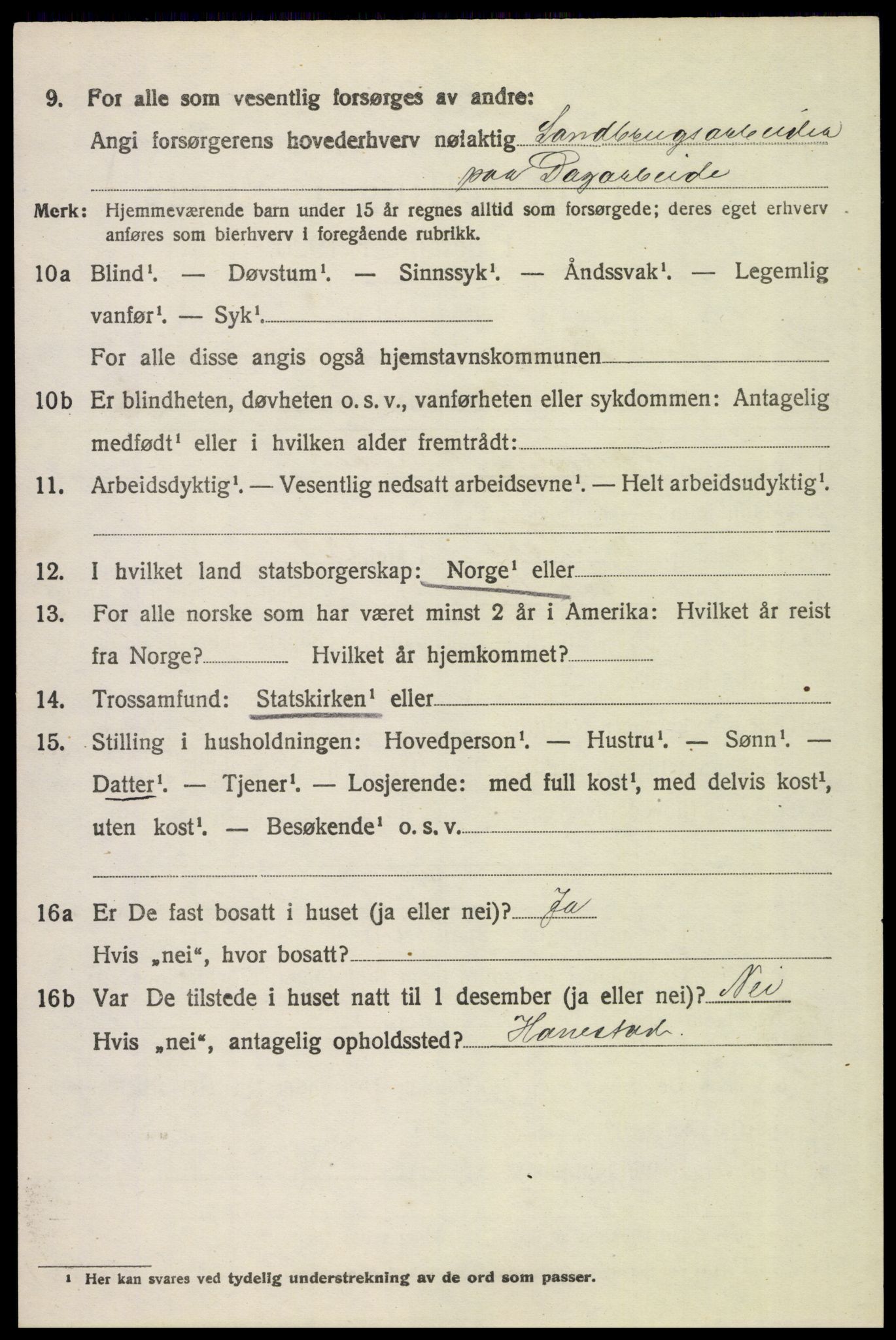 SAH, 1920 census for Øvre Rendal, 1920, p. 2824