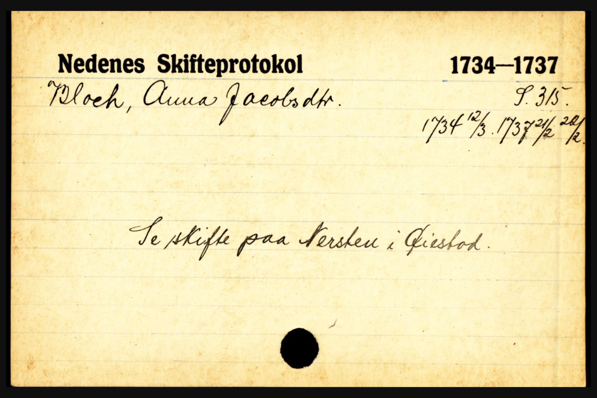 Nedenes sorenskriveri før 1824, AV/SAK-1221-0007/H, p. 3043