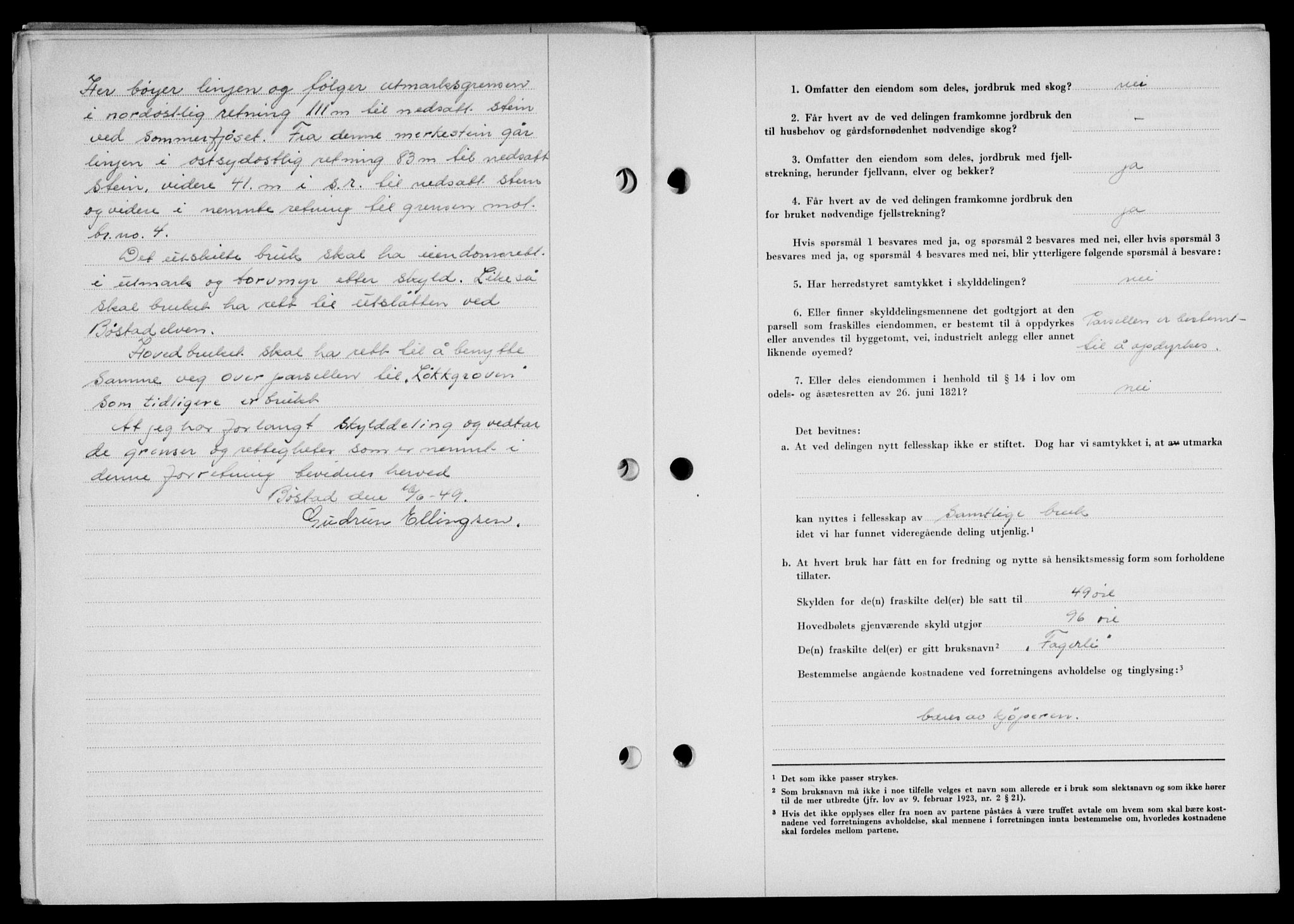 Lofoten sorenskriveri, SAT/A-0017/1/2/2C/L0021a: Mortgage book no. 21a, 1949-1949, Diary no: : 1577/1949