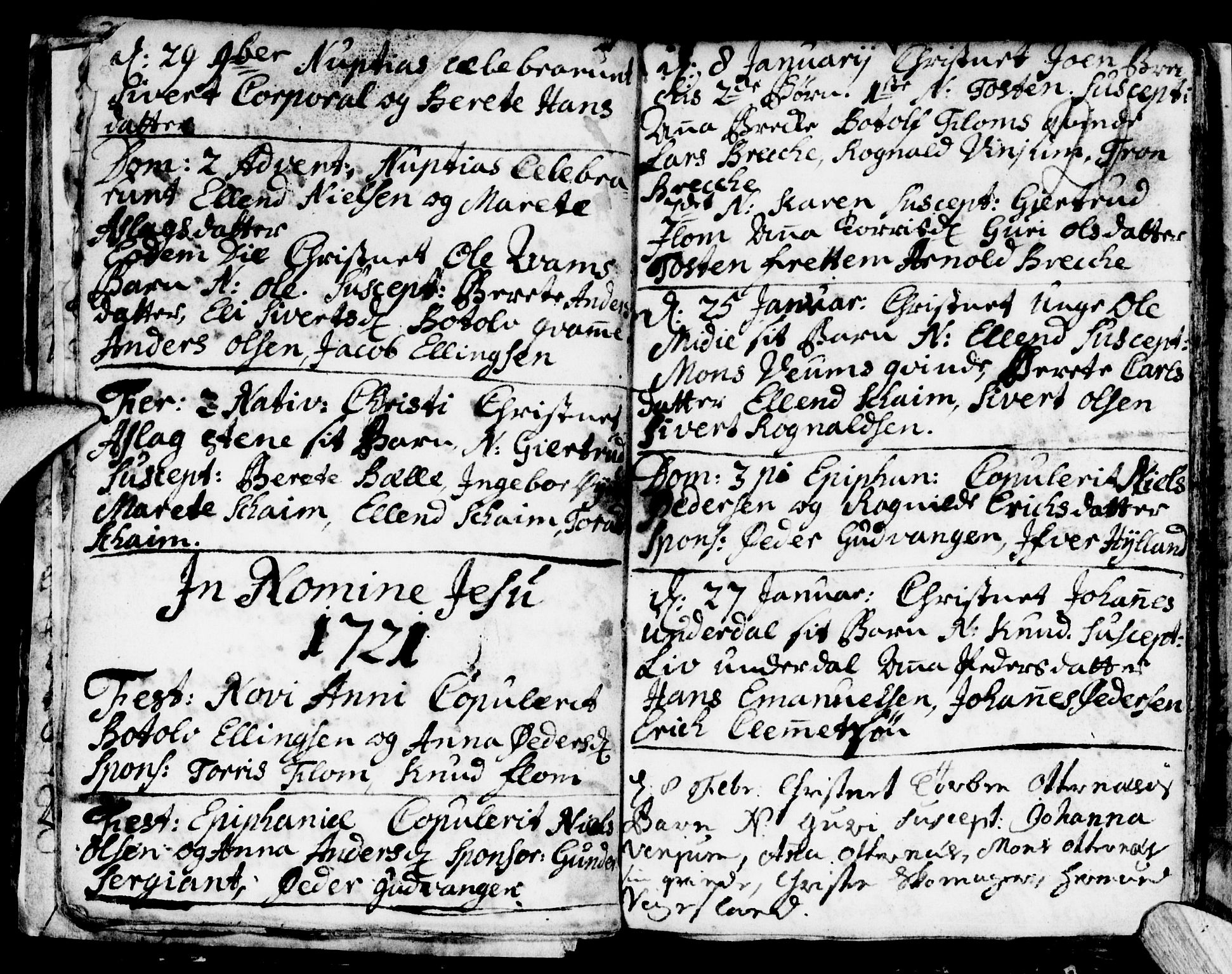 Aurland sokneprestembete, SAB/A-99937/H/Ha/Haa/L0001: Parish register (official) no. A 1, 1716-1734, p. 21