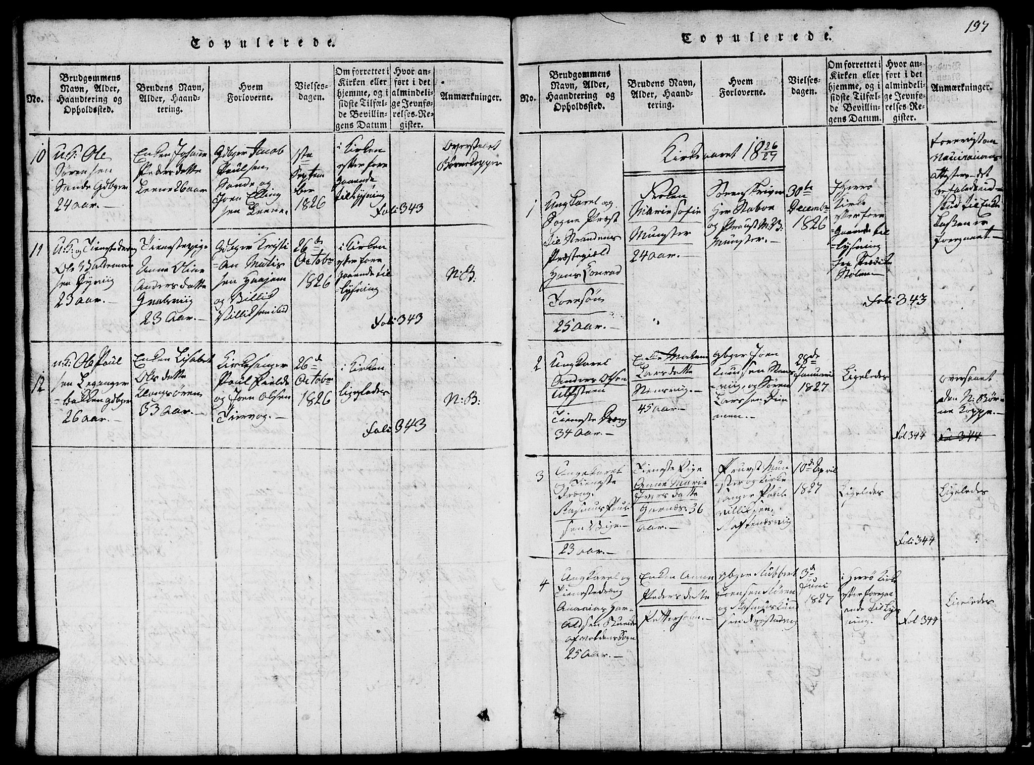 Ministerialprotokoller, klokkerbøker og fødselsregistre - Møre og Romsdal, SAT/A-1454/507/L0078: Parish register (copy) no. 507C01, 1816-1840, p. 197
