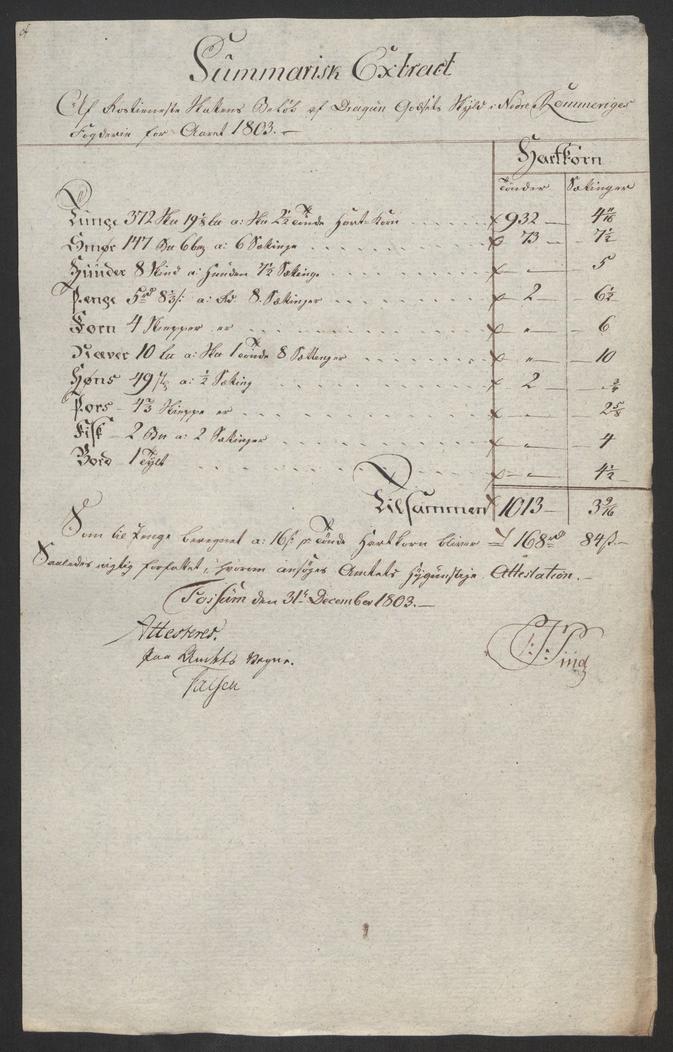 Rentekammeret inntil 1814, Reviderte regnskaper, Fogderegnskap, AV/RA-EA-4092/R11/L0679: Fogderegnskap Nedre Romerike, 1803, p. 66