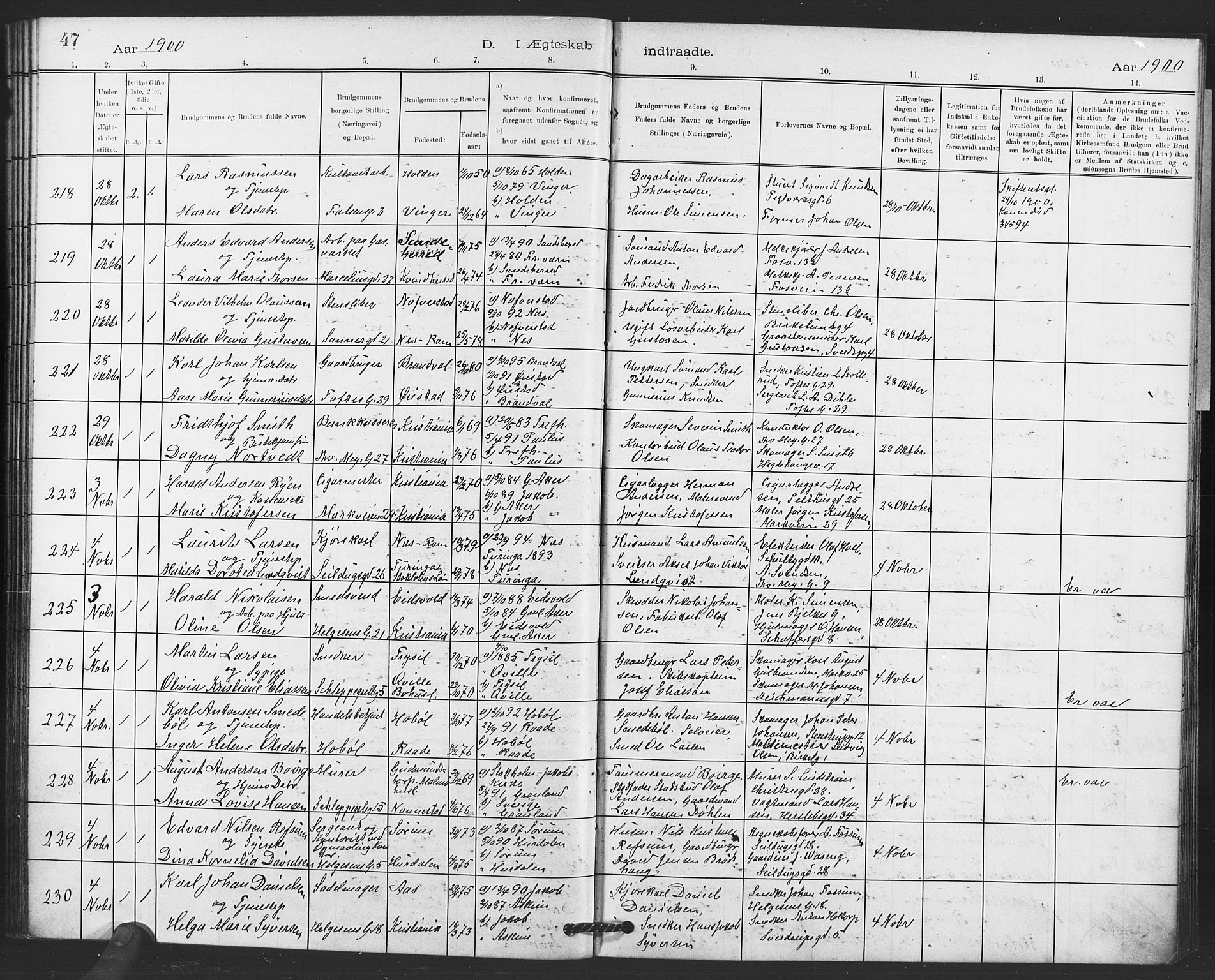 Paulus prestekontor Kirkebøker, AV/SAO-A-10871/F/Fa/L0010: Parish register (official) no. 10, 1898-1906, p. 47