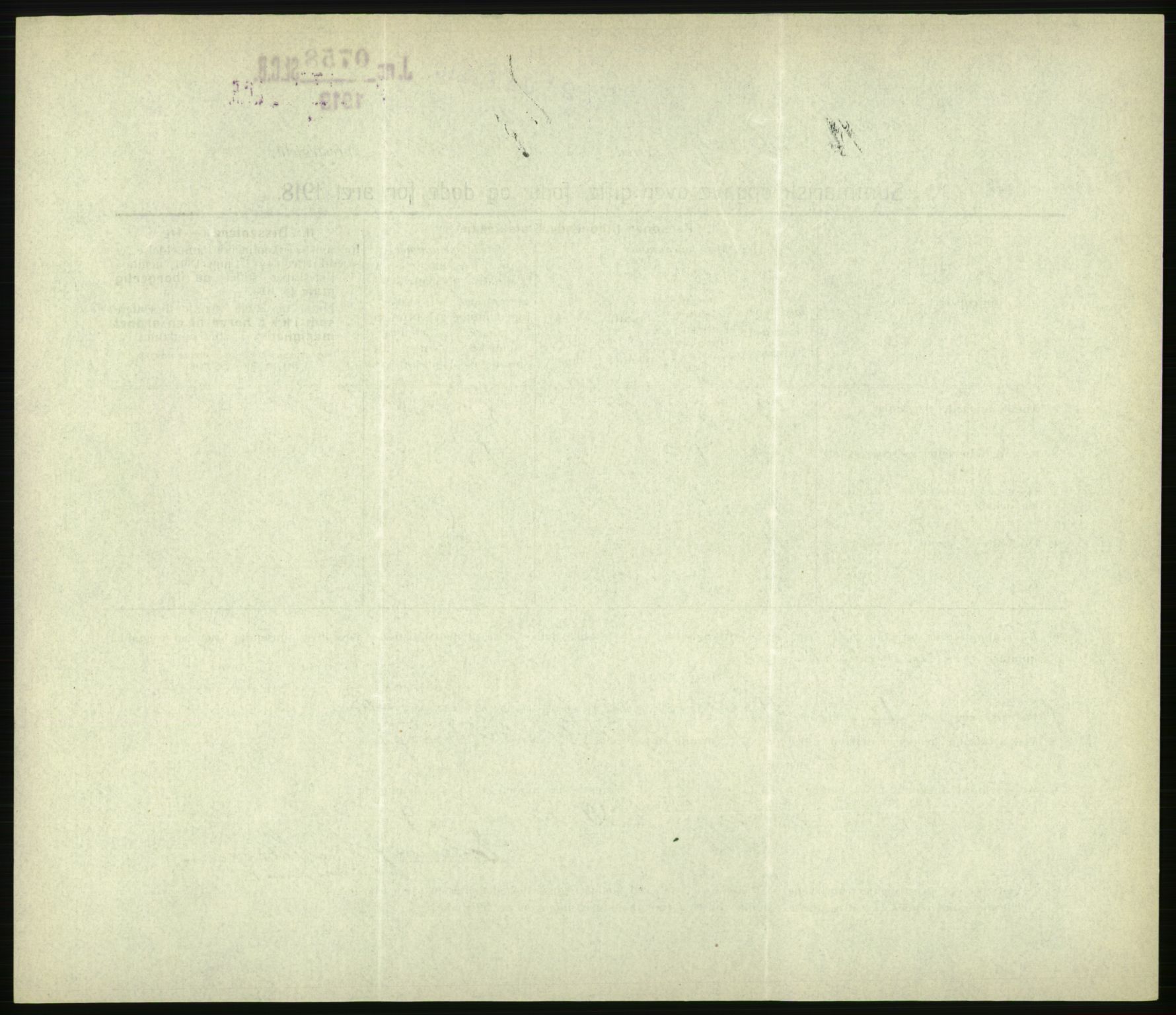 Statistisk sentralbyrå, Sosiodemografiske emner, Befolkning, AV/RA-S-2228/D/Df/Dfb/Dfbh/L0059: Summariske oppgaver over gifte, fødte og døde for hele landet., 1918, p. 1400
