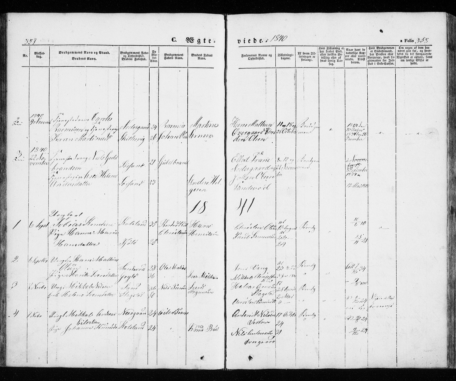 Trondenes sokneprestkontor, SATØ/S-1319/H/Ha/L0010kirke: Parish register (official) no. 10, 1840-1865, p. 357-358