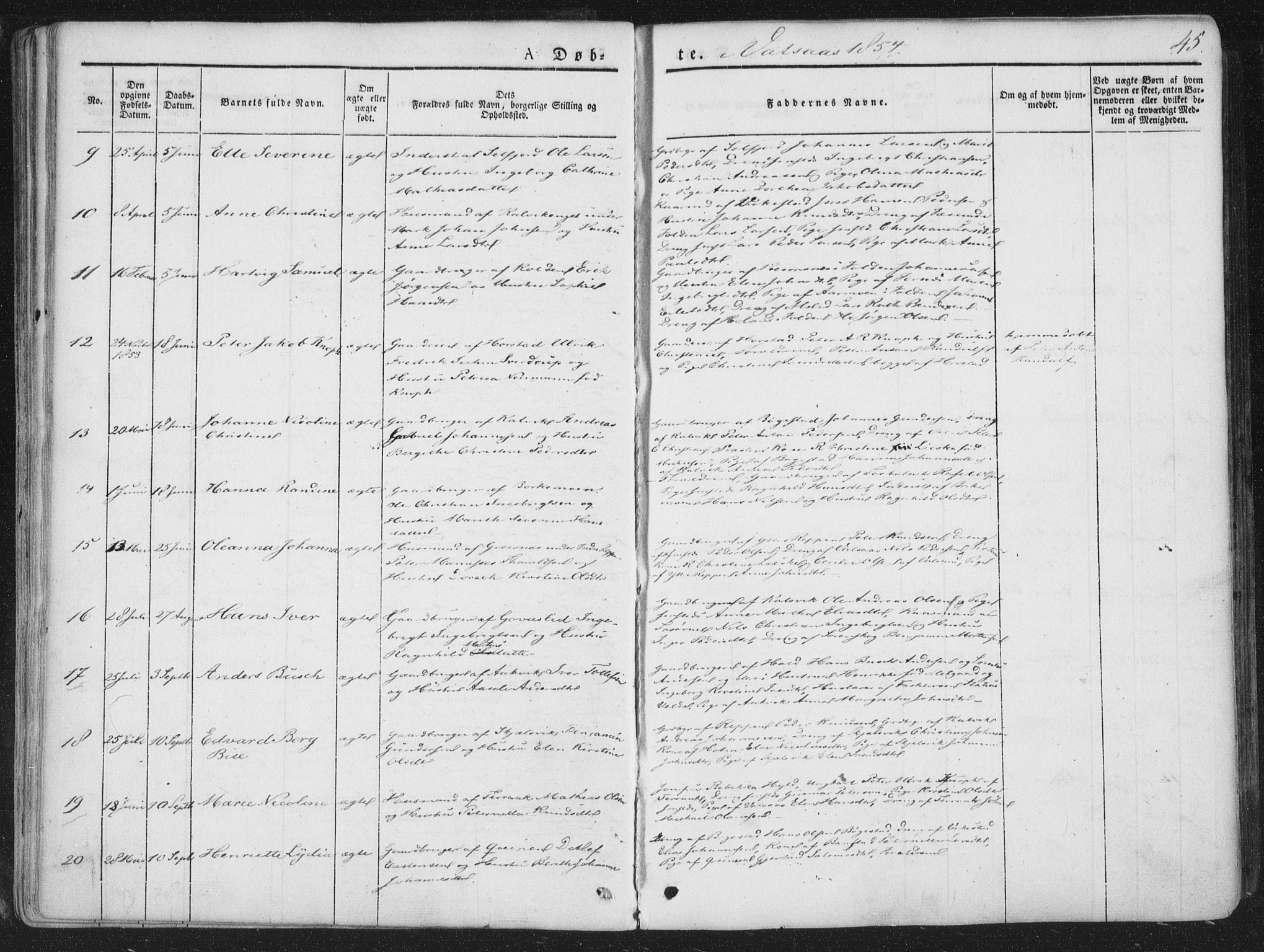 Ministerialprotokoller, klokkerbøker og fødselsregistre - Nordland, AV/SAT-A-1459/810/L0144: Parish register (official) no. 810A07 /1, 1841-1862, p. 45