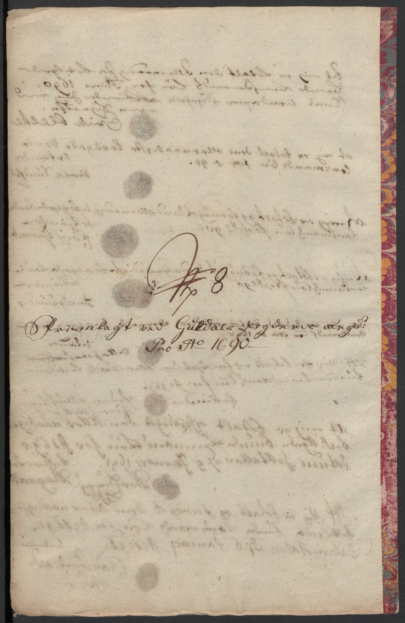 Rentekammeret inntil 1814, Reviderte regnskaper, Fogderegnskap, AV/RA-EA-4092/R59/L3940: Fogderegnskap Gauldal, 1689-1690, p. 405