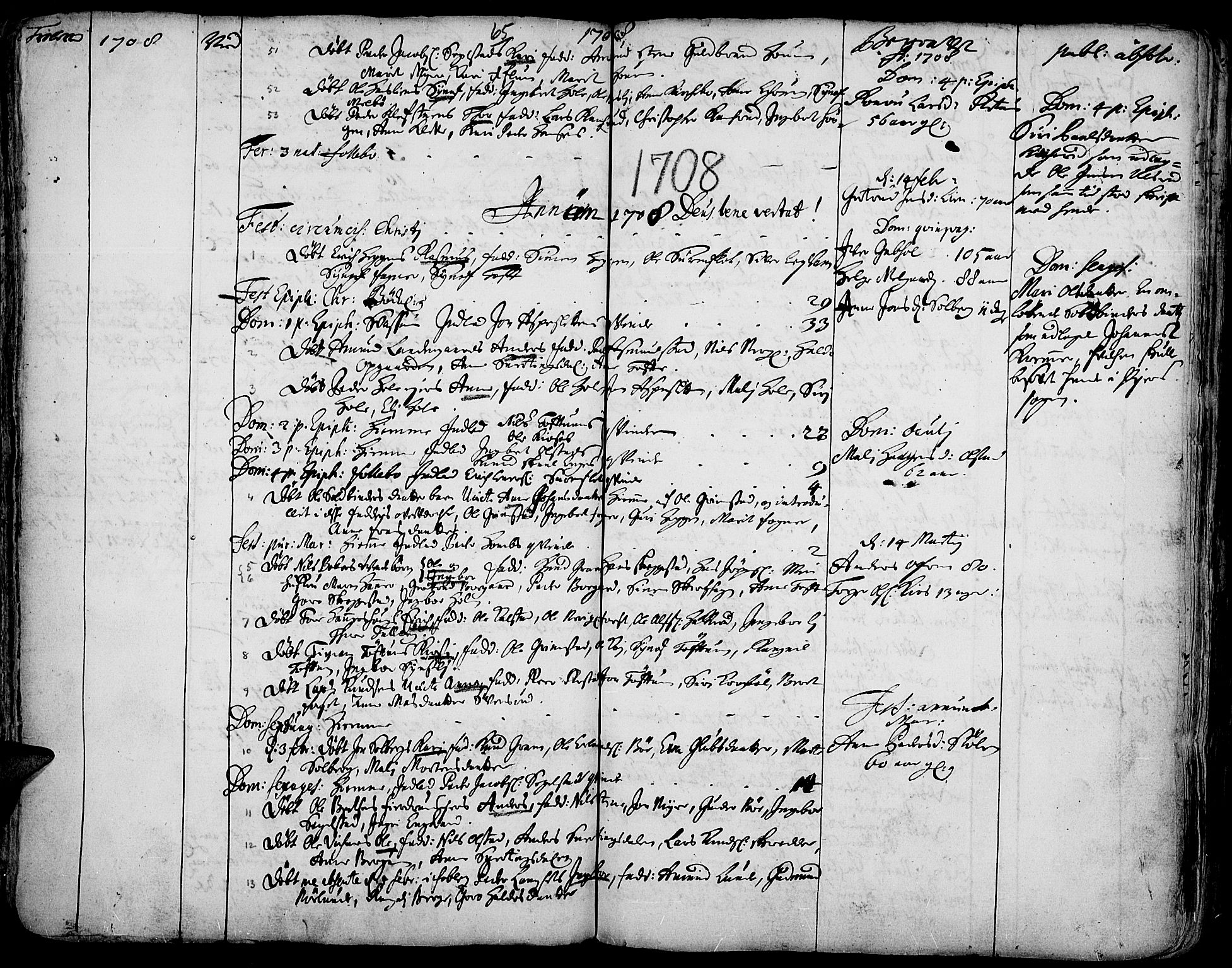 Gausdal prestekontor, SAH/PREST-090/H/Ha/Haa/L0001: Parish register (official) no. 1, 1693-1728, p. 65