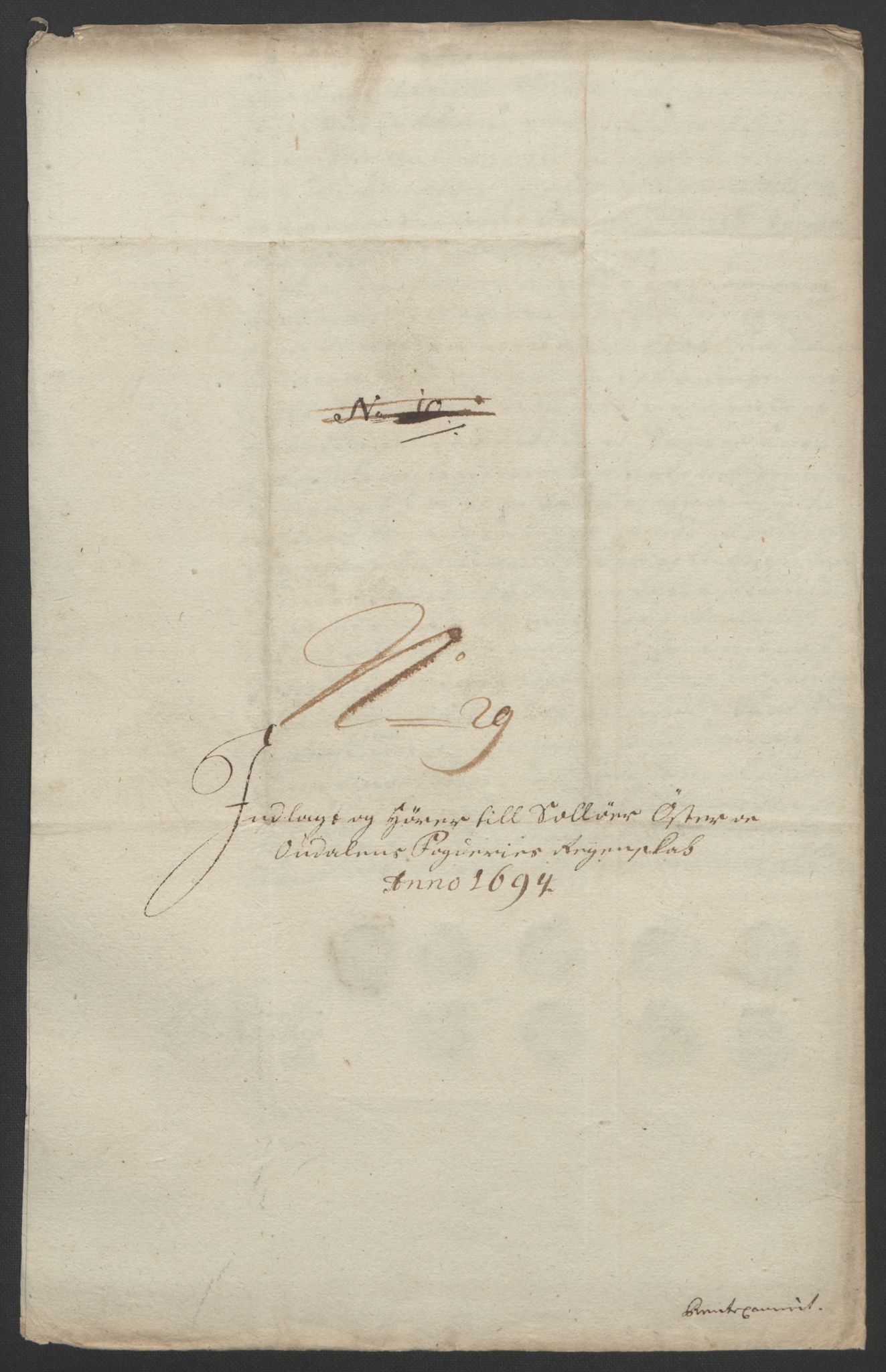 Rentekammeret inntil 1814, Reviderte regnskaper, Fogderegnskap, AV/RA-EA-4092/R13/L0832: Fogderegnskap Solør, Odal og Østerdal, 1694, p. 360