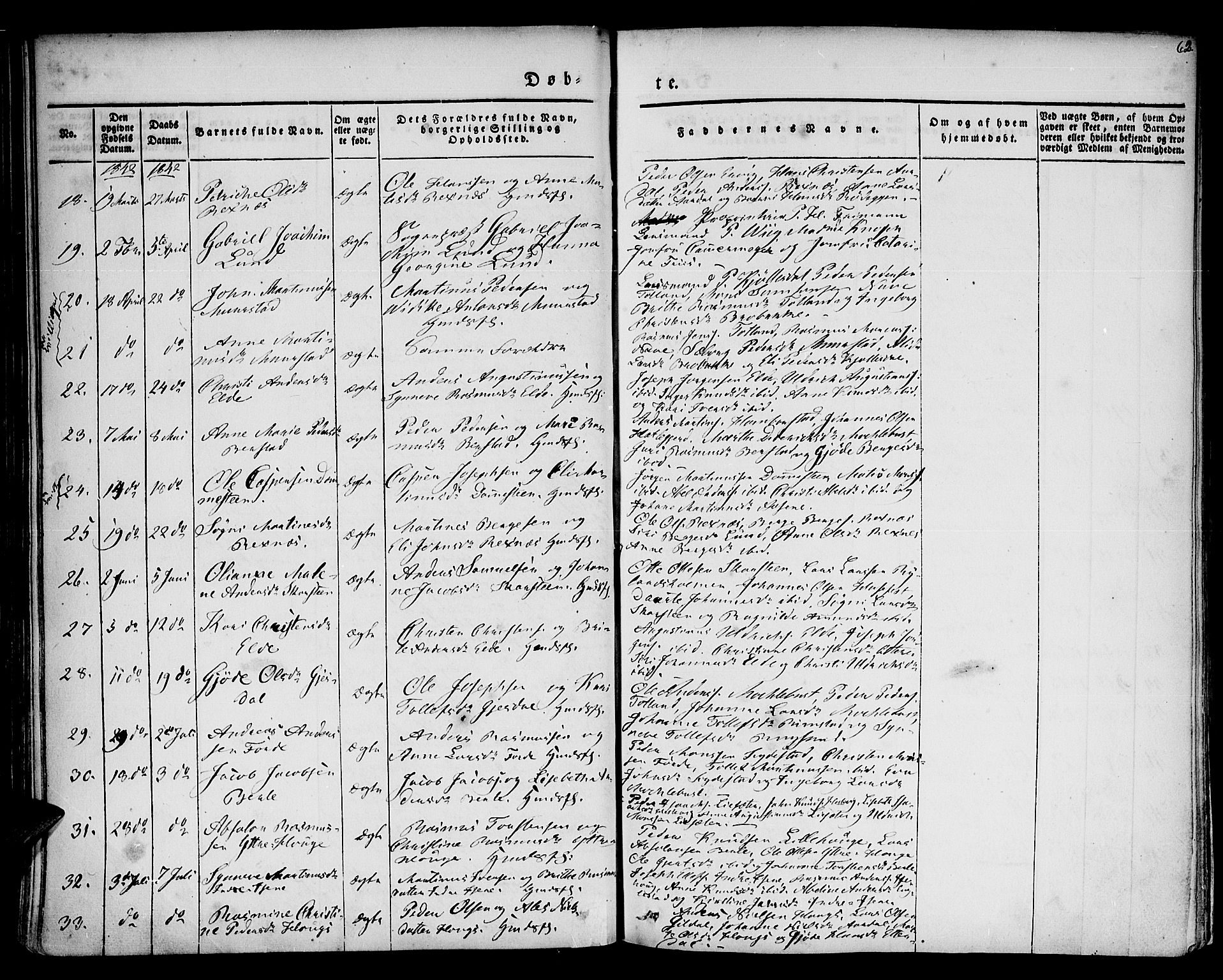 Davik sokneprestembete, SAB/A-79701/H/Haa/Haaa/L0004: Parish register (official) no. A 4, 1830-1849, p. 62