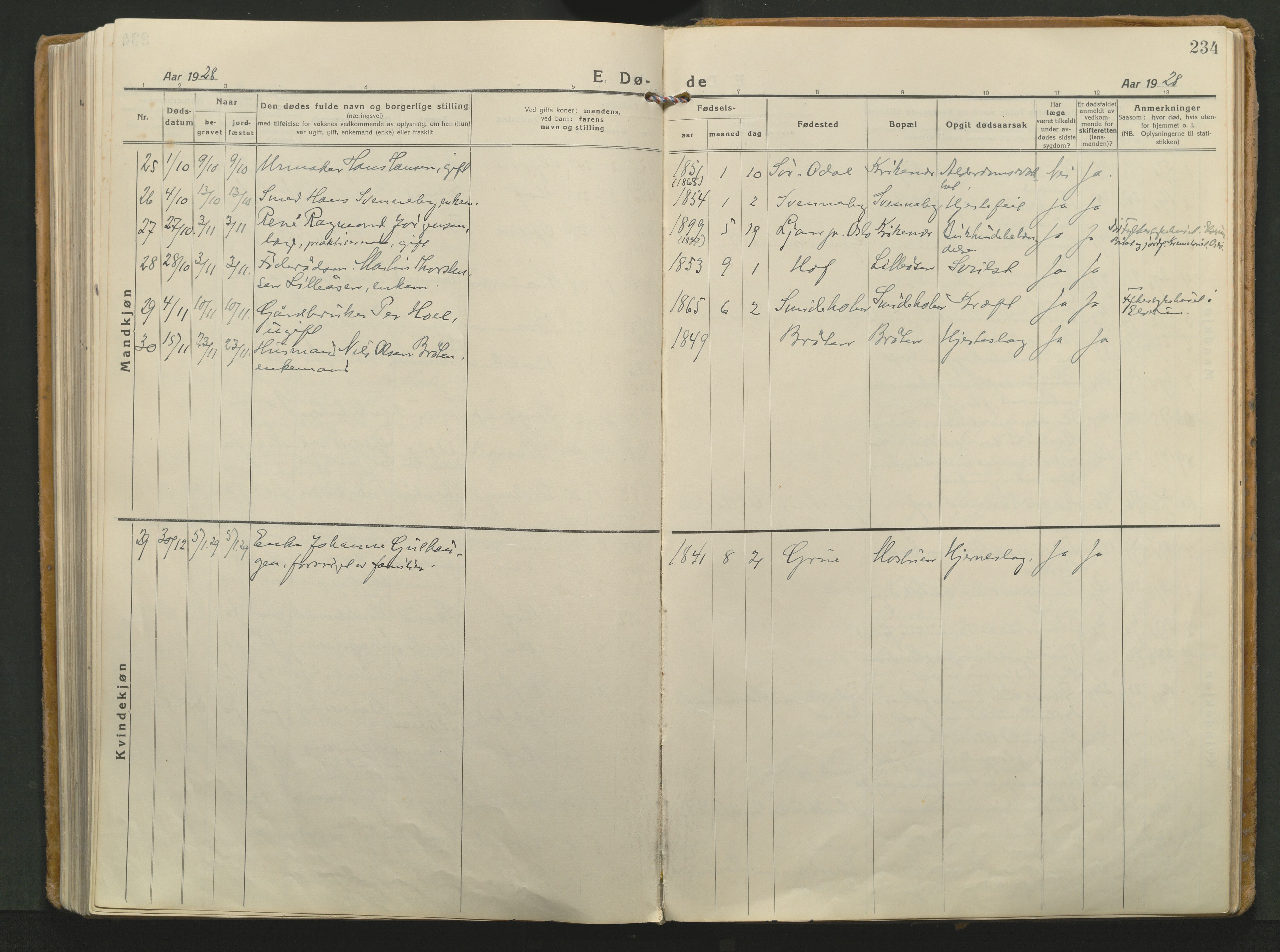 Grue prestekontor, SAH/PREST-036/H/Ha/Haa/L0018: Parish register (official) no. 18, 1923-1940, p. 234