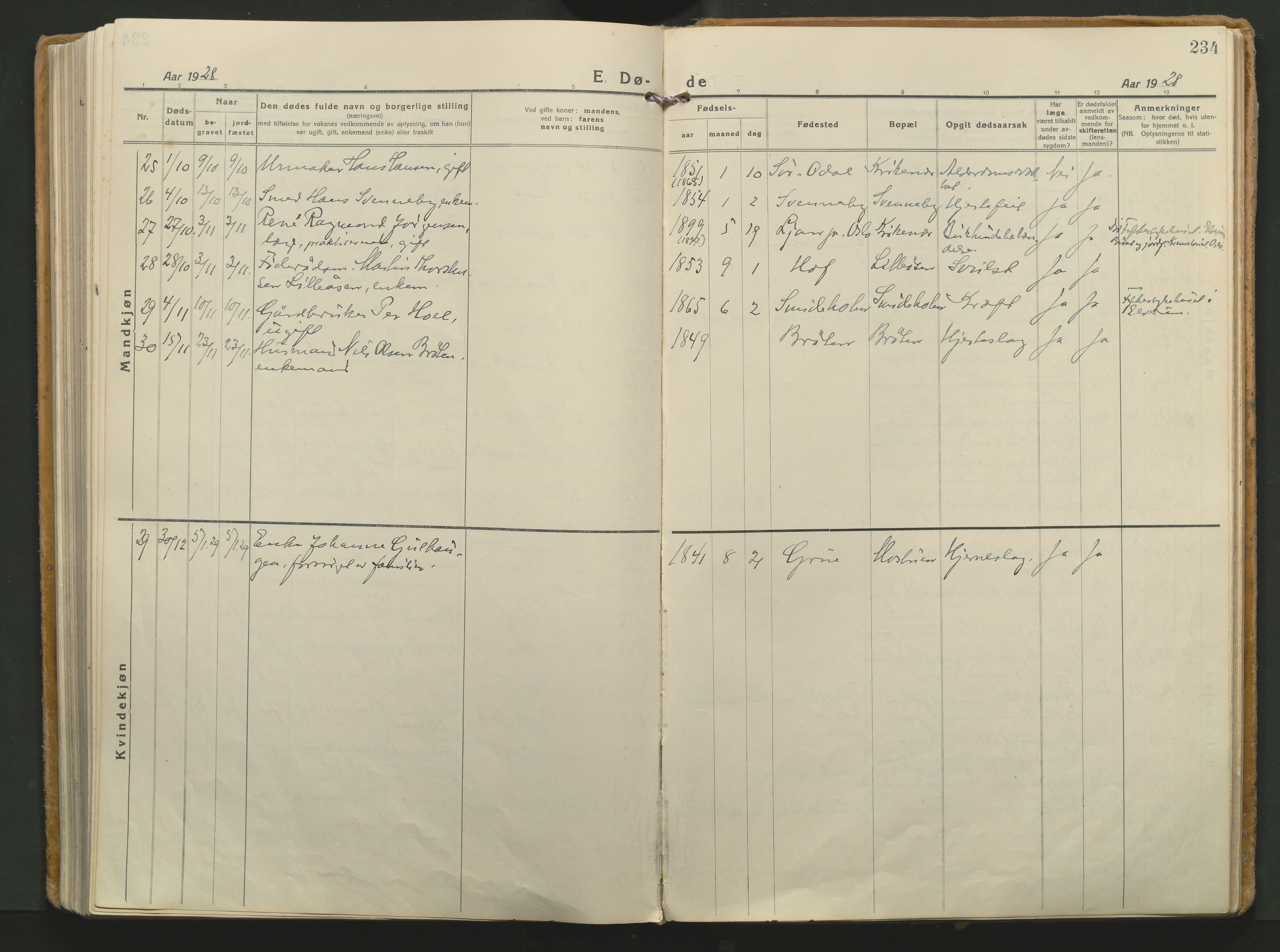 Grue prestekontor, AV/SAH-PREST-036/H/Ha/Haa/L0018: Parish register (official) no. 18, 1923-1940, p. 234