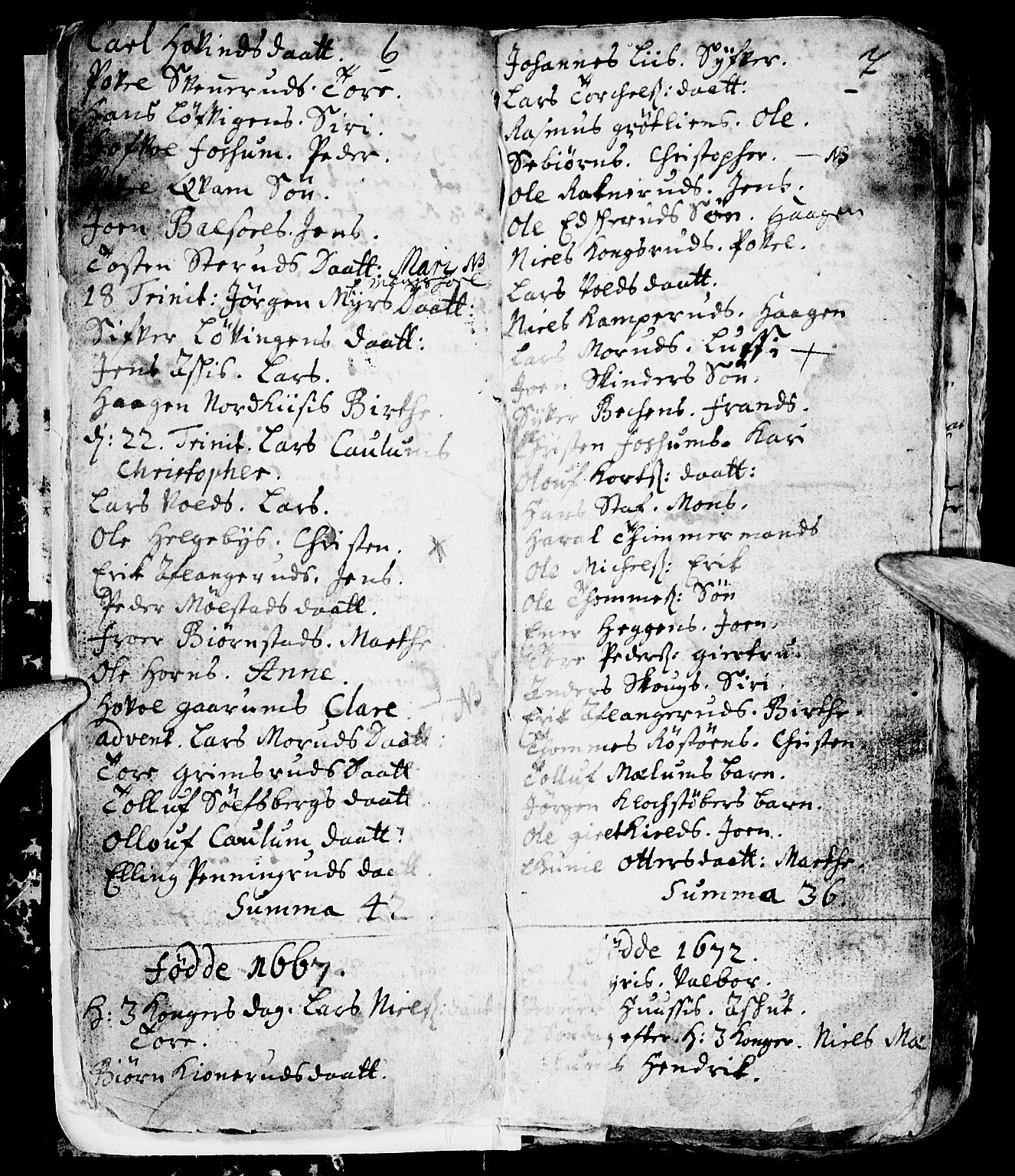Nes prestekontor, Hedmark, SAH/PREST-020/L/La/L0001: Parish register (copy) no. 1, 1663-1784, p. 6-7
