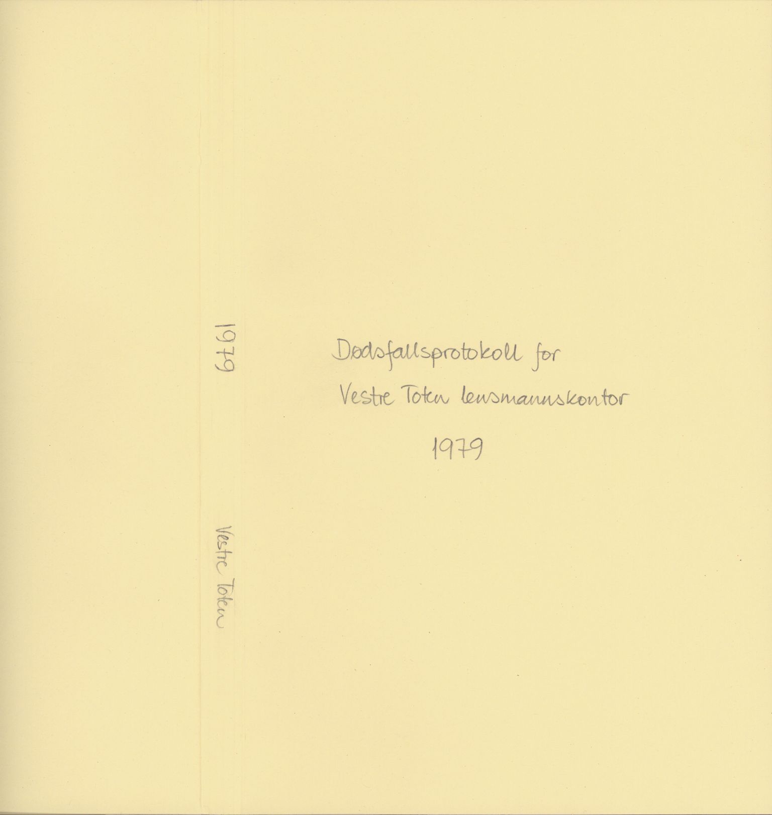 Vestre Toten lensmannskontor, SAH/LOV-007/H/Ha/L0019: Dødsfallsprotokoll, 1979-1984, p. 1