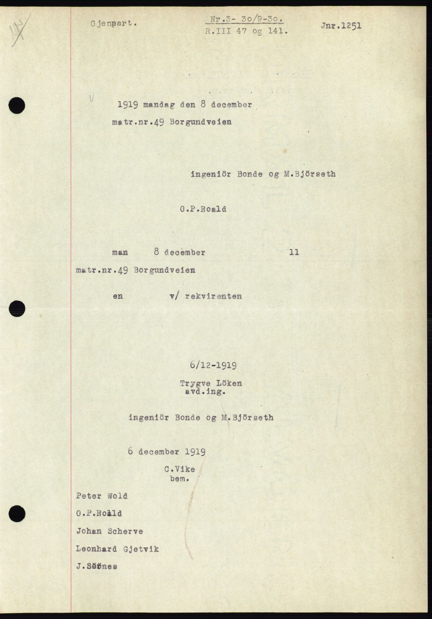 Ålesund byfogd, AV/SAT-A-4384: Mortgage book no. 26, 1930-1930, Deed date: 30.09.1930