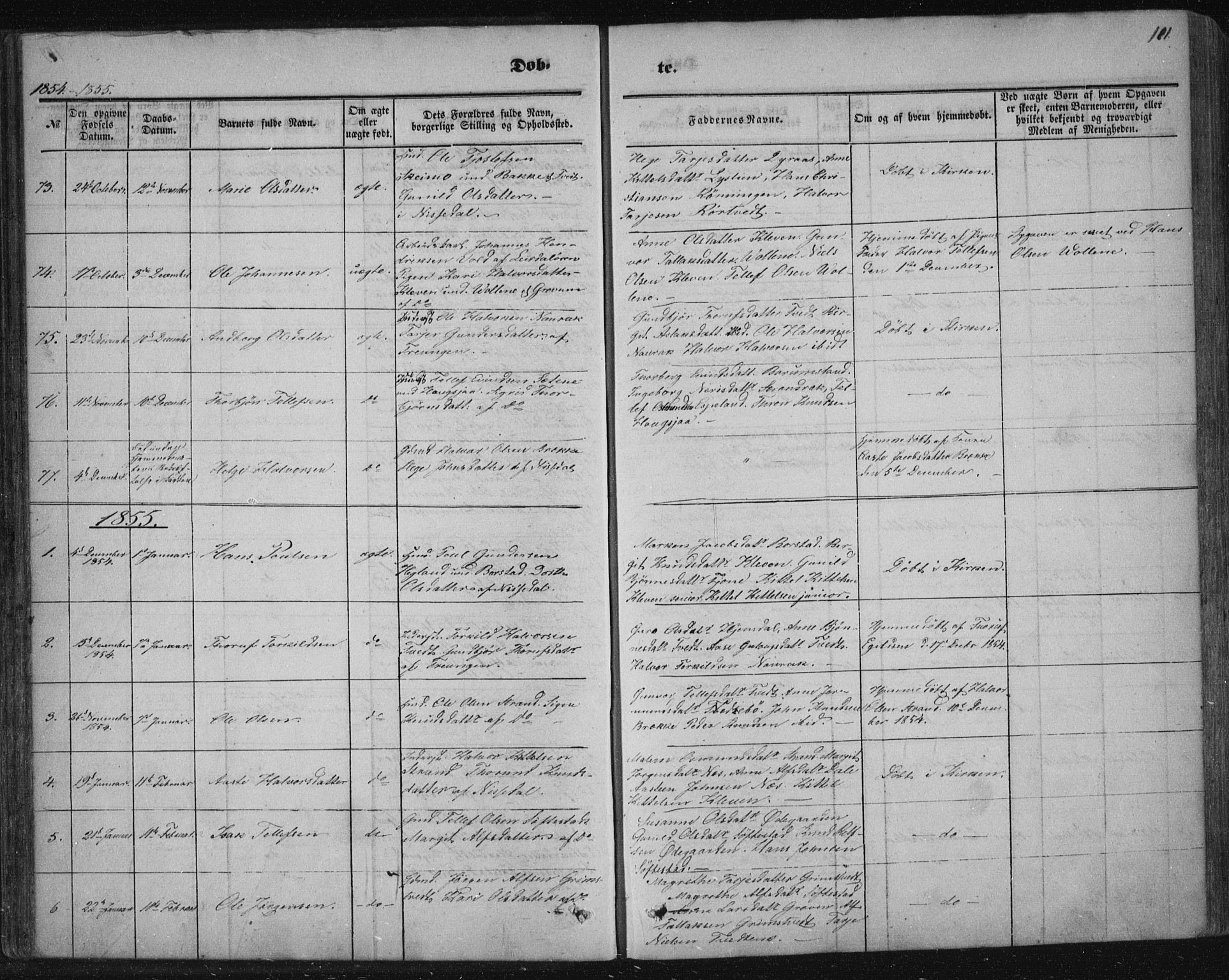 Nissedal kirkebøker, SAKO/A-288/F/Fa/L0003: Parish register (official) no. I 3, 1846-1870, p. 110-111
