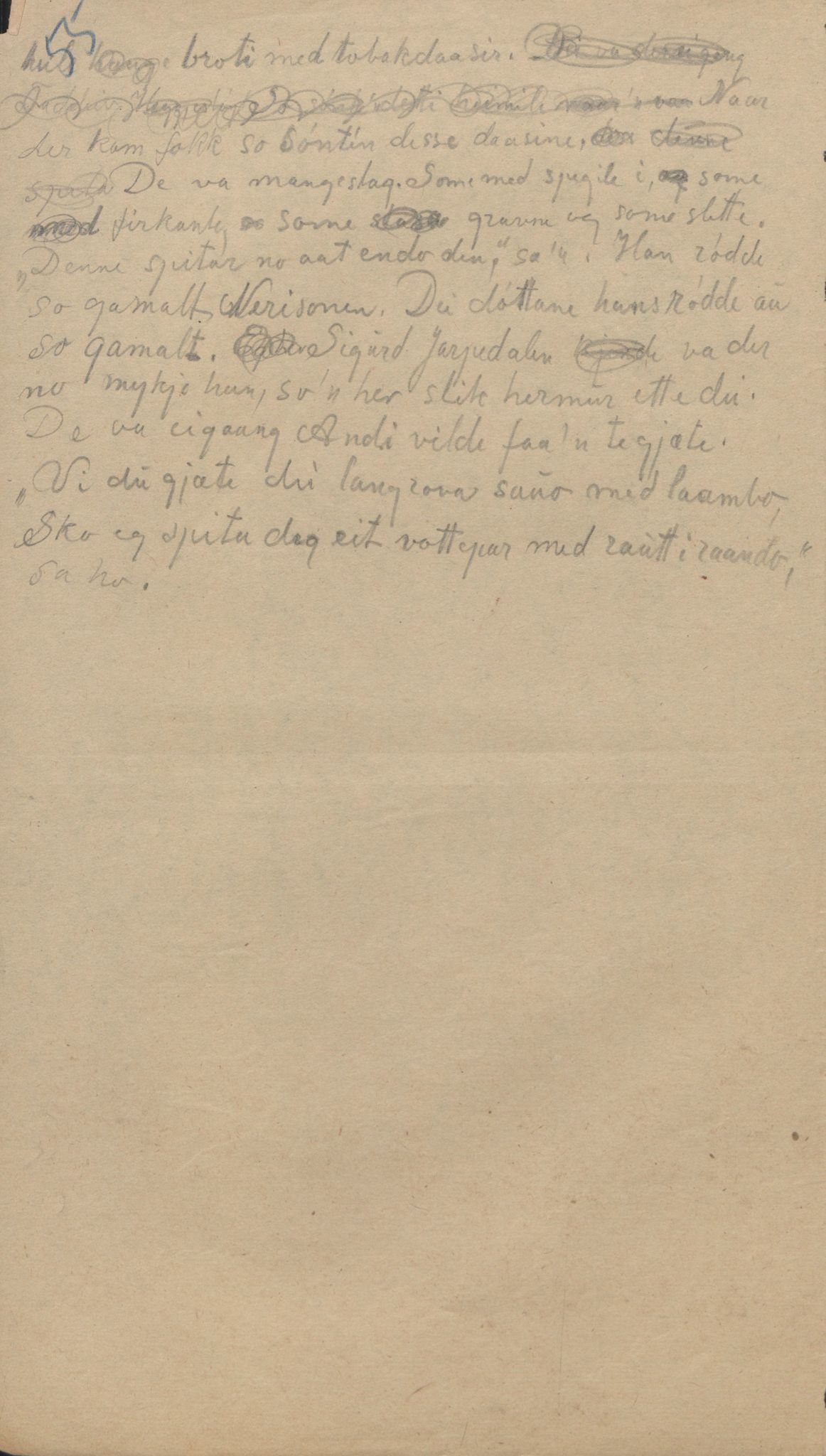 Rikard Berge, TEMU/TGM-A-1003/F/L0004/0049: 101-159 / 152 Om bygdefolk. Stev om jente. Blodstemming, 1904-1906, p. 55