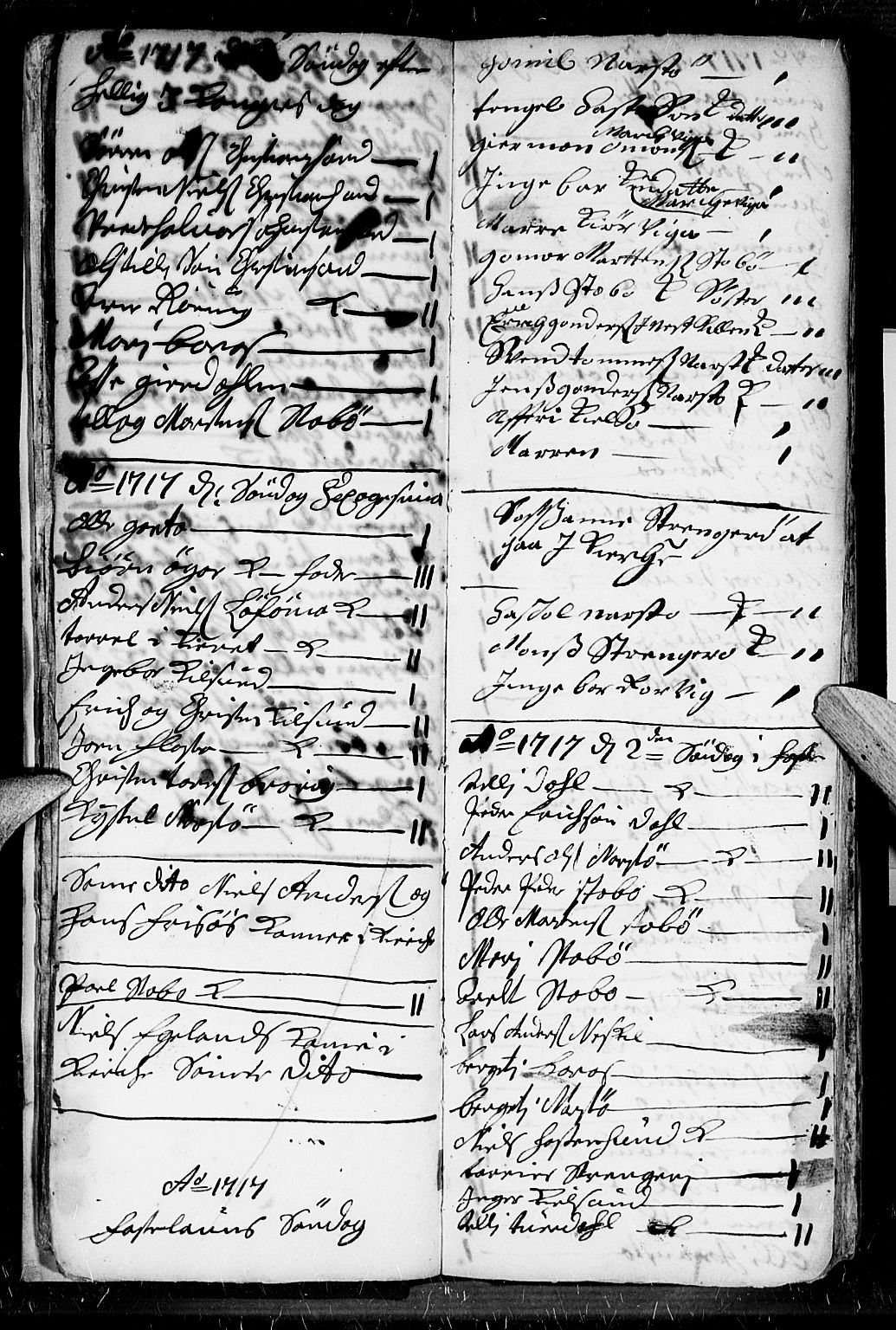 Dypvåg sokneprestkontor, AV/SAK-1111-0007/F/Fb/Fba/L0003: Parish register (copy) no. B 3, 1715-1738, p. 20