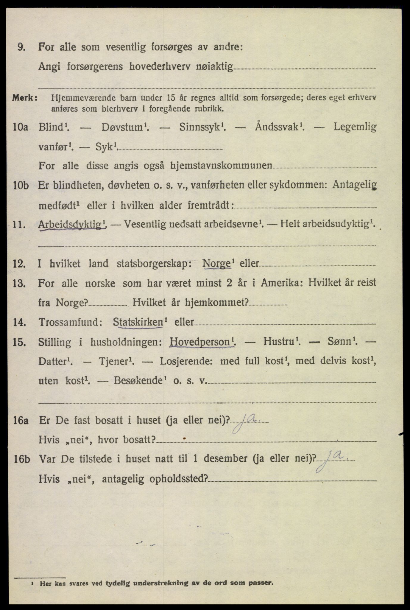 SAH, 1920 census for Fåberg, 1920, p. 2443