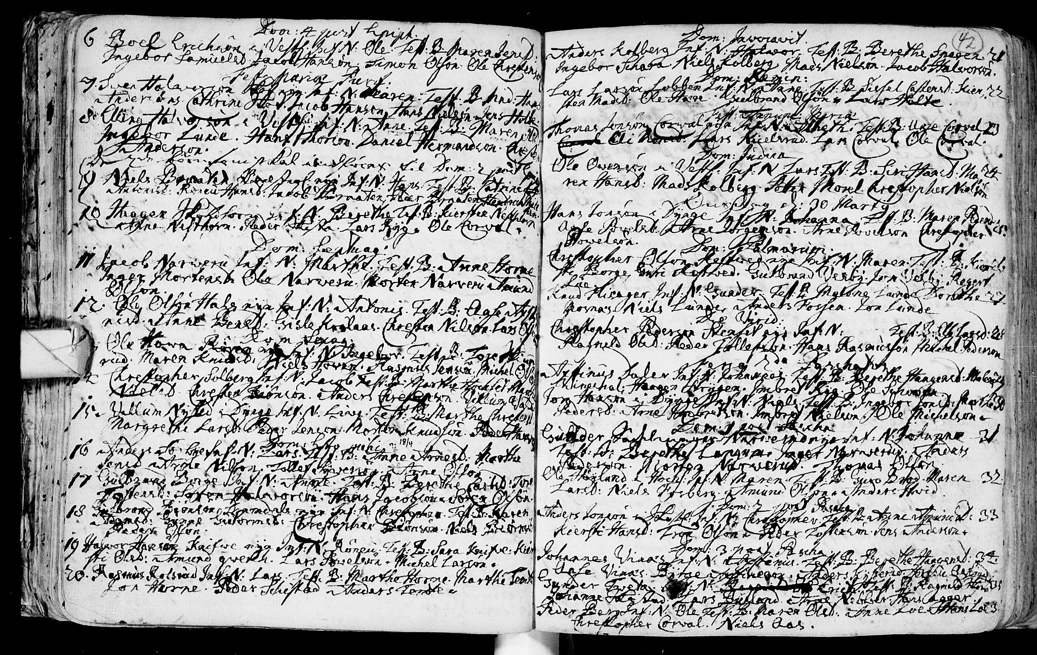 Eiker kirkebøker, AV/SAKO-A-4/F/Fa/L0003: Parish register (official) no. I 3, 1724-1753, p. 42