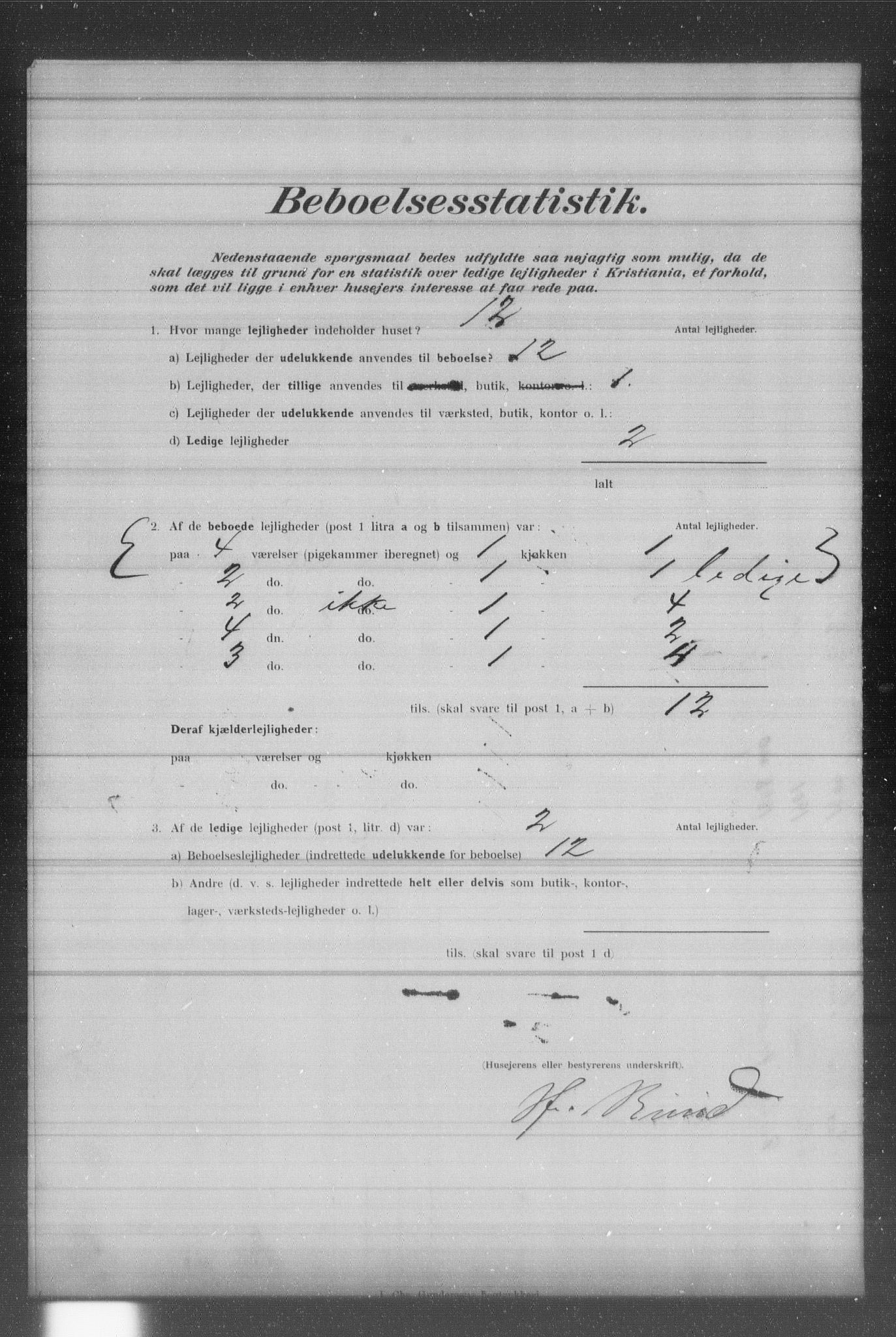 OBA, Municipal Census 1902 for Kristiania, 1902, p. 579