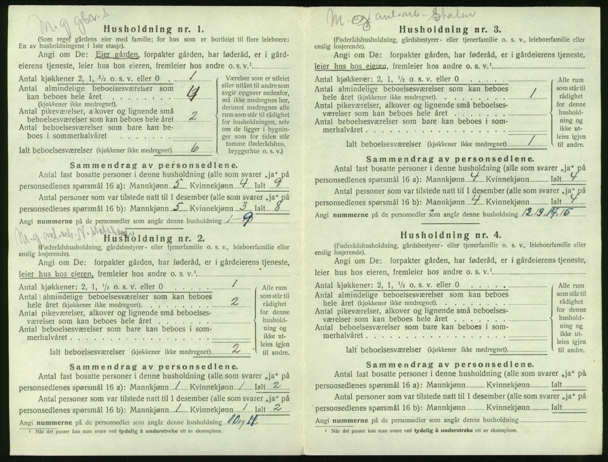 SAT, 1920 census for Grytten, 1920, p. 653