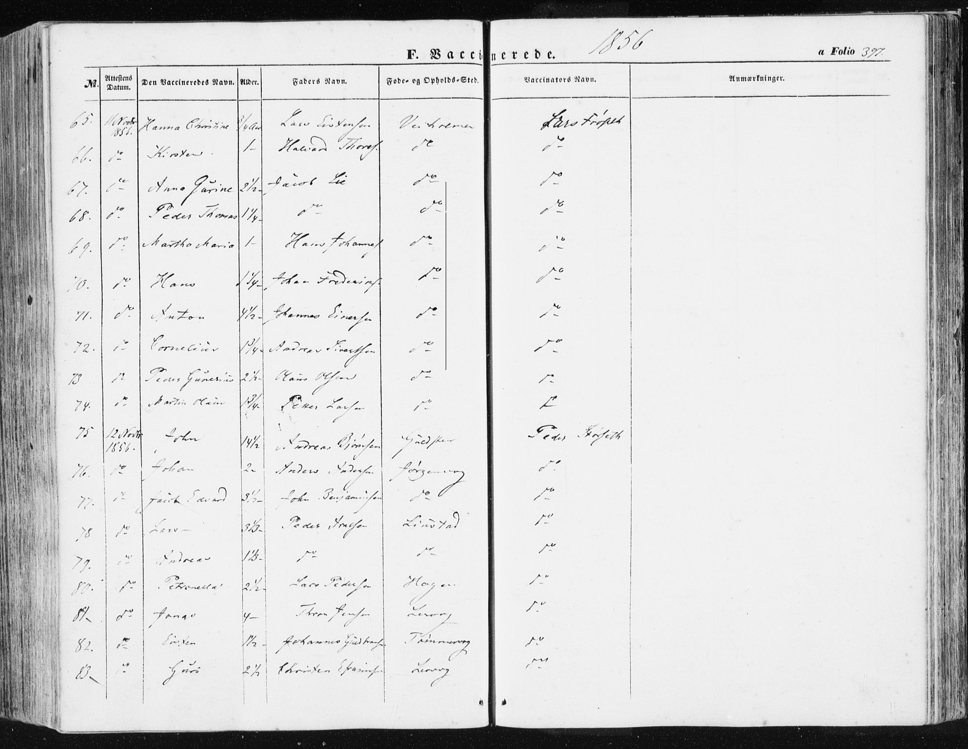 Ministerialprotokoller, klokkerbøker og fødselsregistre - Møre og Romsdal, AV/SAT-A-1454/581/L0937: Parish register (official) no. 581A05, 1853-1872, p. 397