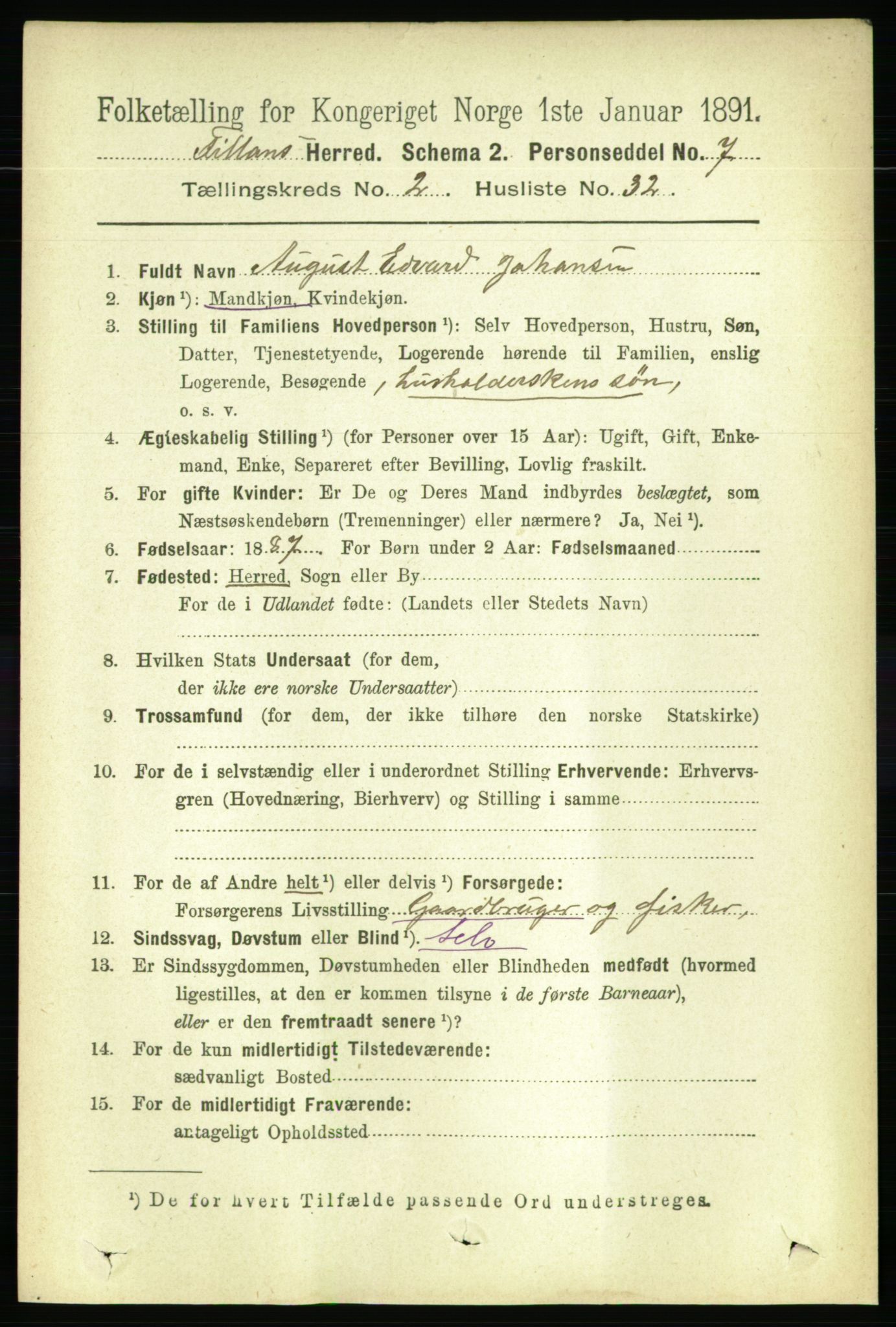 RA, 1891 census for 1616 Fillan, 1891, p. 422