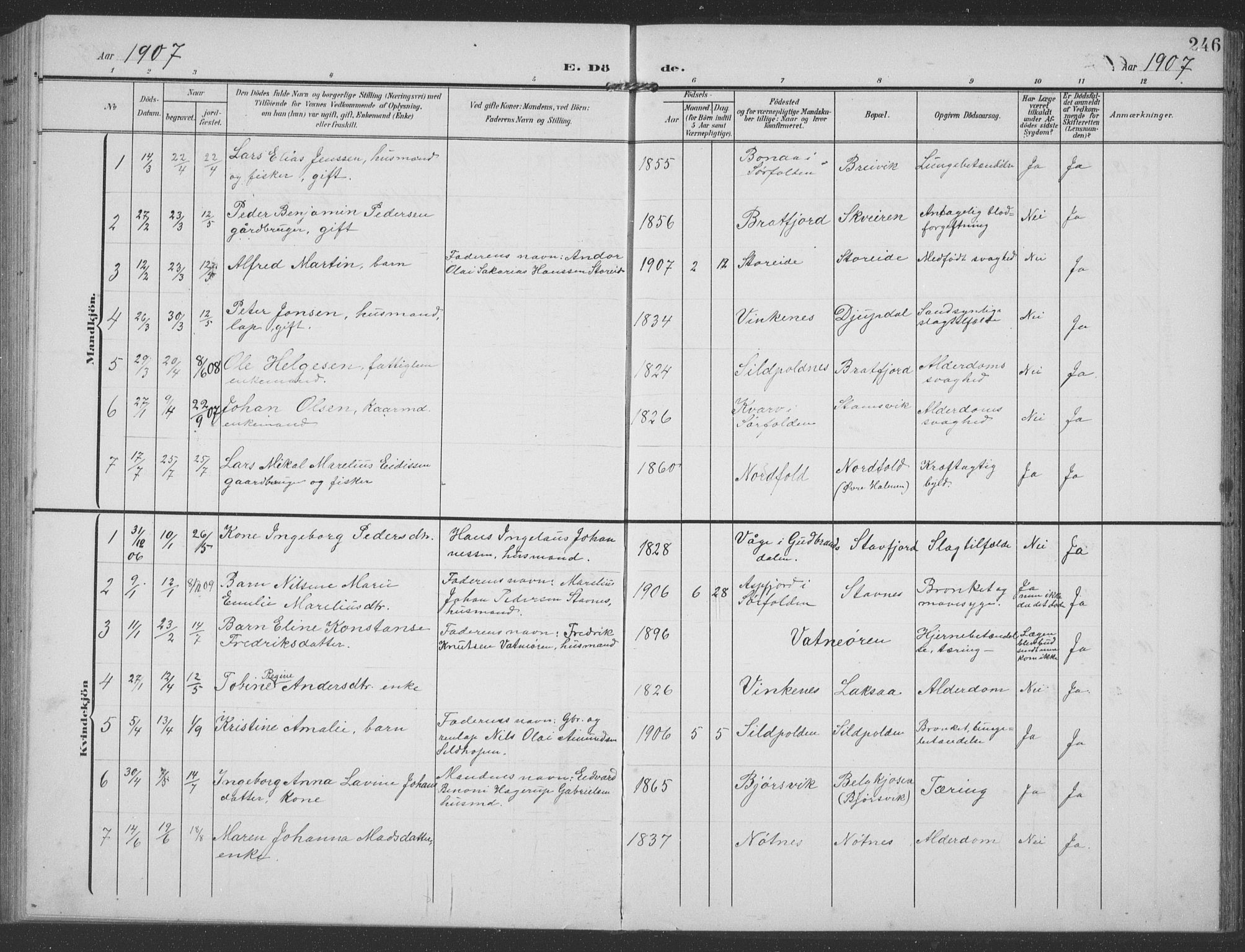 Ministerialprotokoller, klokkerbøker og fødselsregistre - Nordland, SAT/A-1459/858/L0835: Parish register (copy) no. 858C02, 1904-1940, p. 246