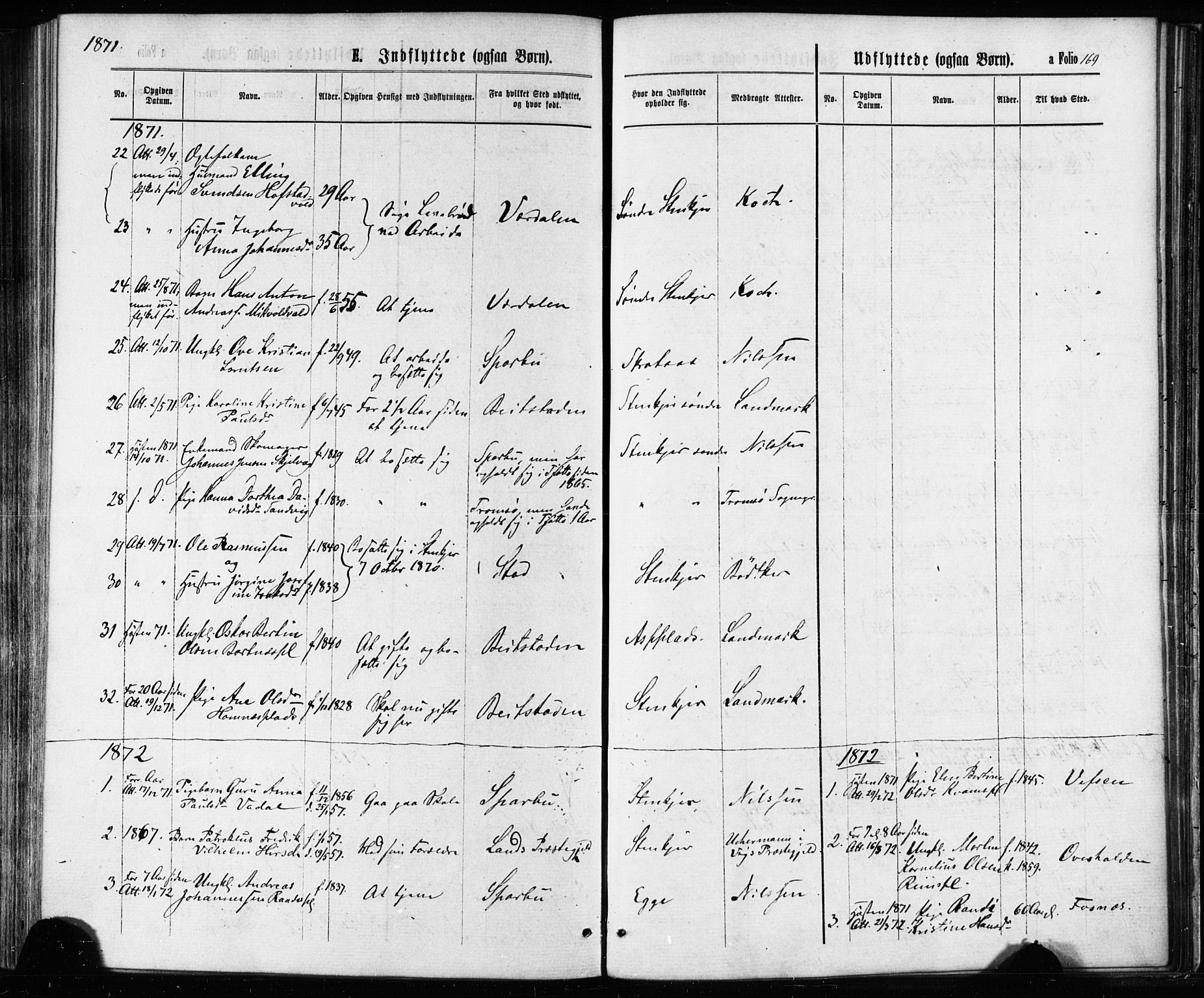 Ministerialprotokoller, klokkerbøker og fødselsregistre - Nord-Trøndelag, AV/SAT-A-1458/739/L0370: Parish register (official) no. 739A02, 1868-1881, p. 169