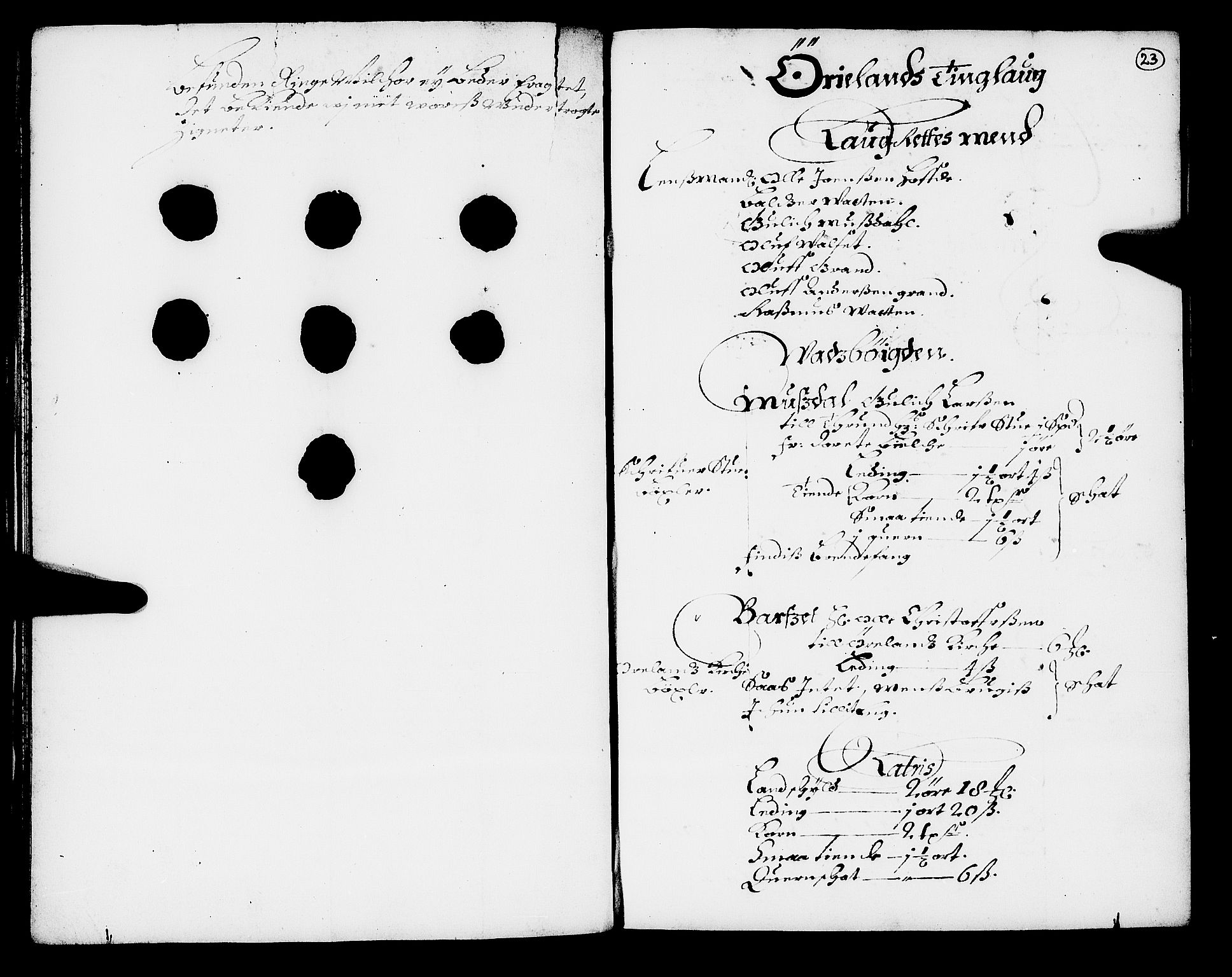 Rentekammeret inntil 1814, Realistisk ordnet avdeling, AV/RA-EA-4070/N/Nb/Nba/L0049: Fosen fogderi, 1668, p. 22b-23a