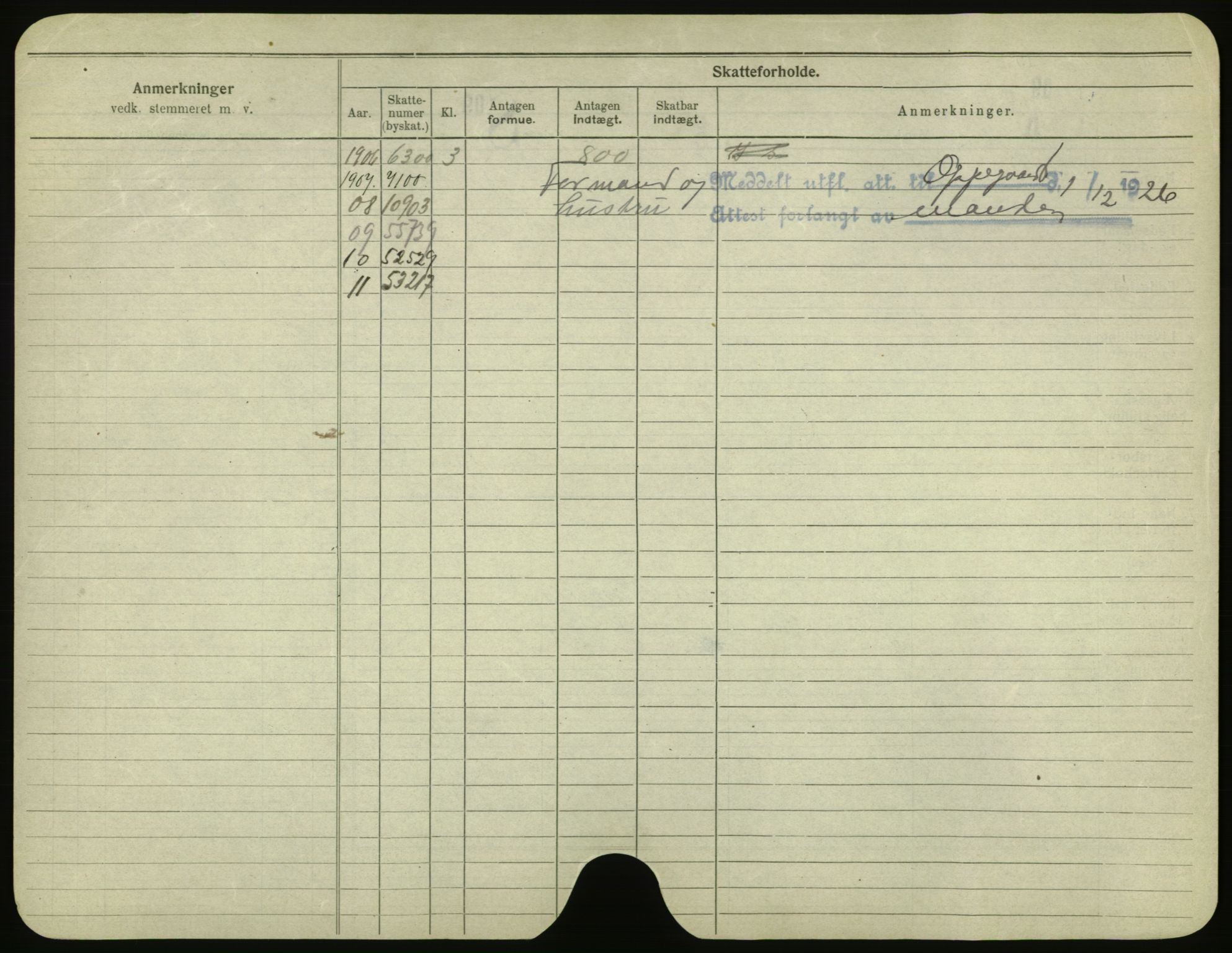 Oslo folkeregister, Registerkort, AV/SAO-A-11715/F/Fa/Fac/L0001: Menn, 1906-1914, p. 696b