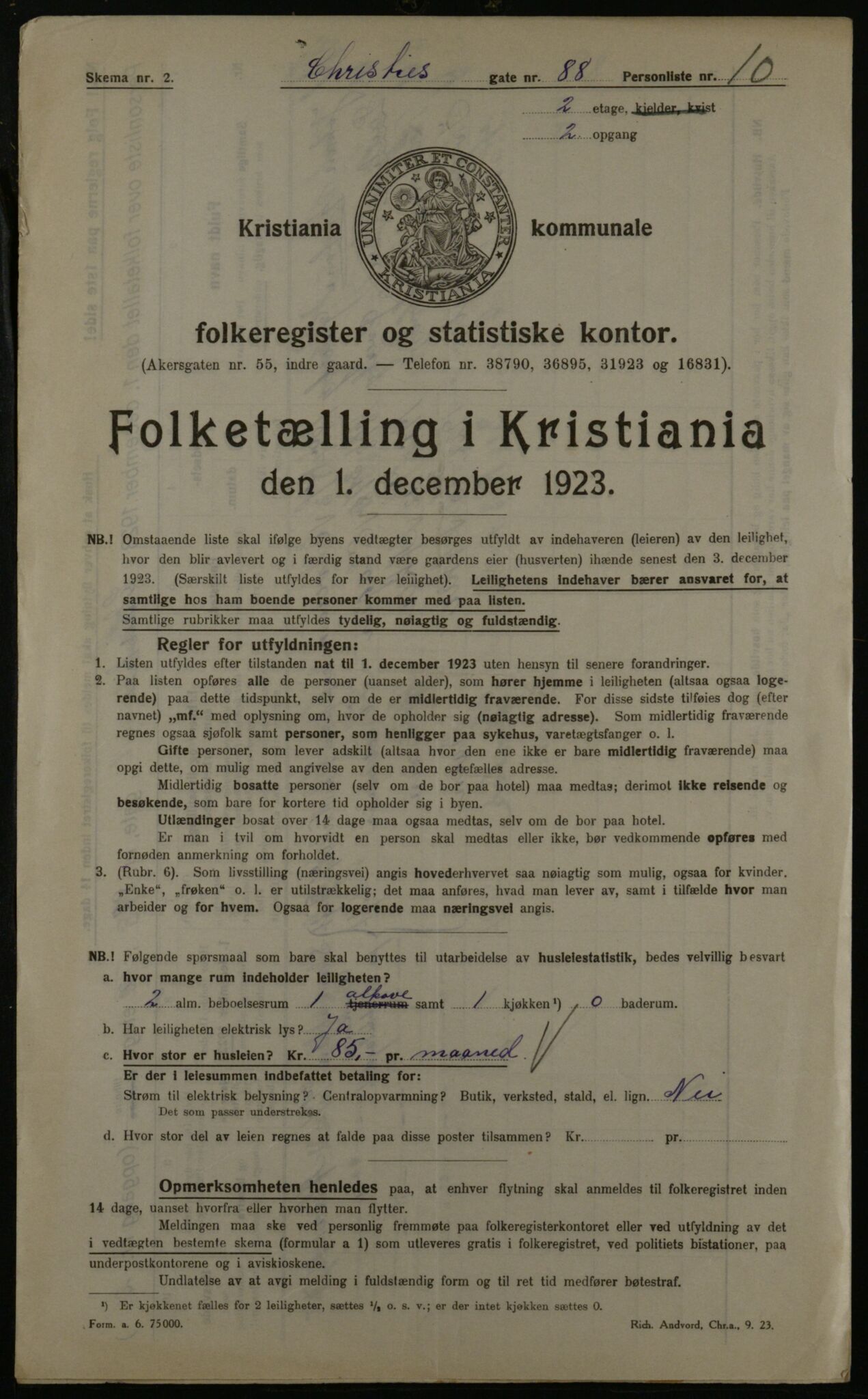 OBA, Municipal Census 1923 for Kristiania, 1923, p. 14402