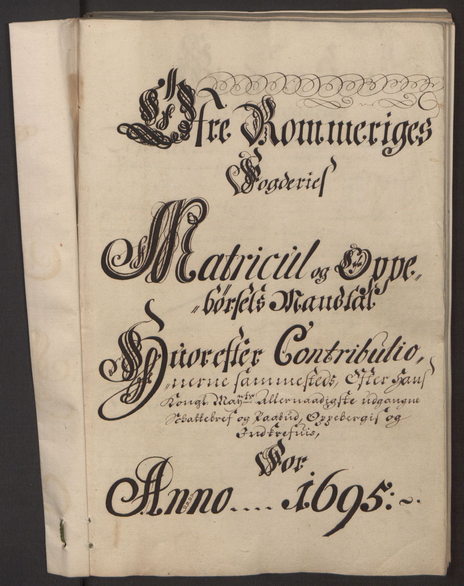 Rentekammeret inntil 1814, Reviderte regnskaper, Fogderegnskap, RA/EA-4092/R12/L0707: Fogderegnskap Øvre Romerike, 1695, p. 83