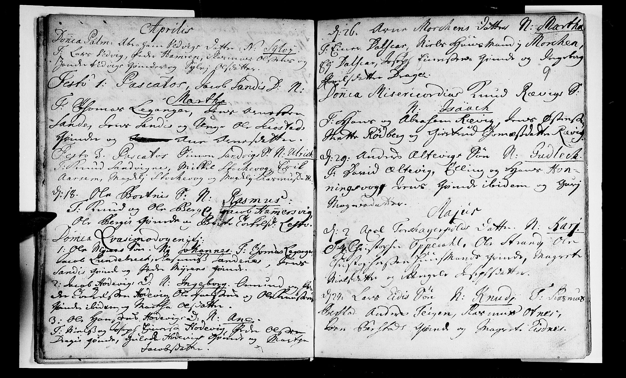 Selje sokneprestembete, AV/SAB-A-99938/H/Ha/Haa/Haaa: Parish register (official) no. A 3, 1731-1743, p. 9