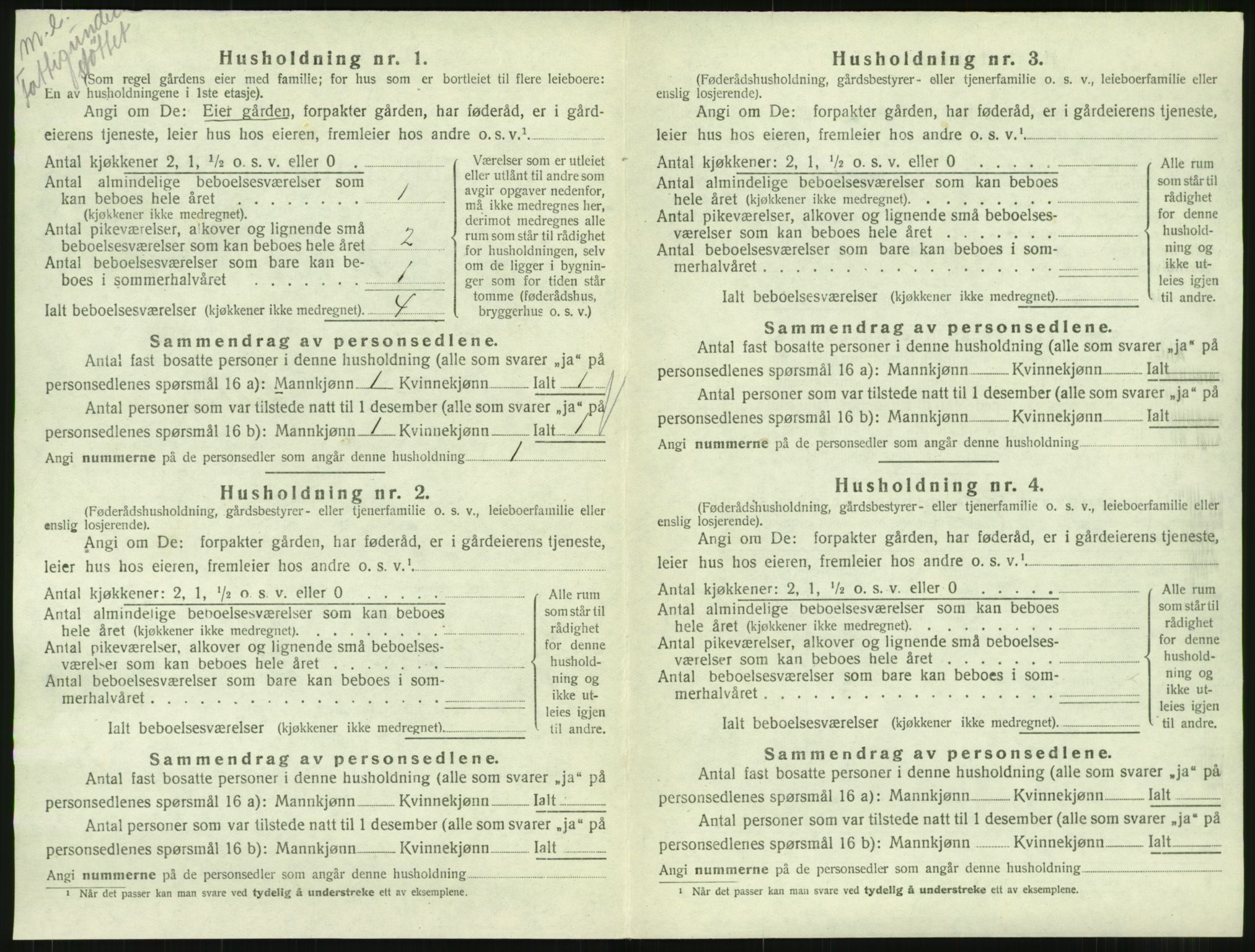 SAT, 1920 census for Sunndal, 1920, p. 595