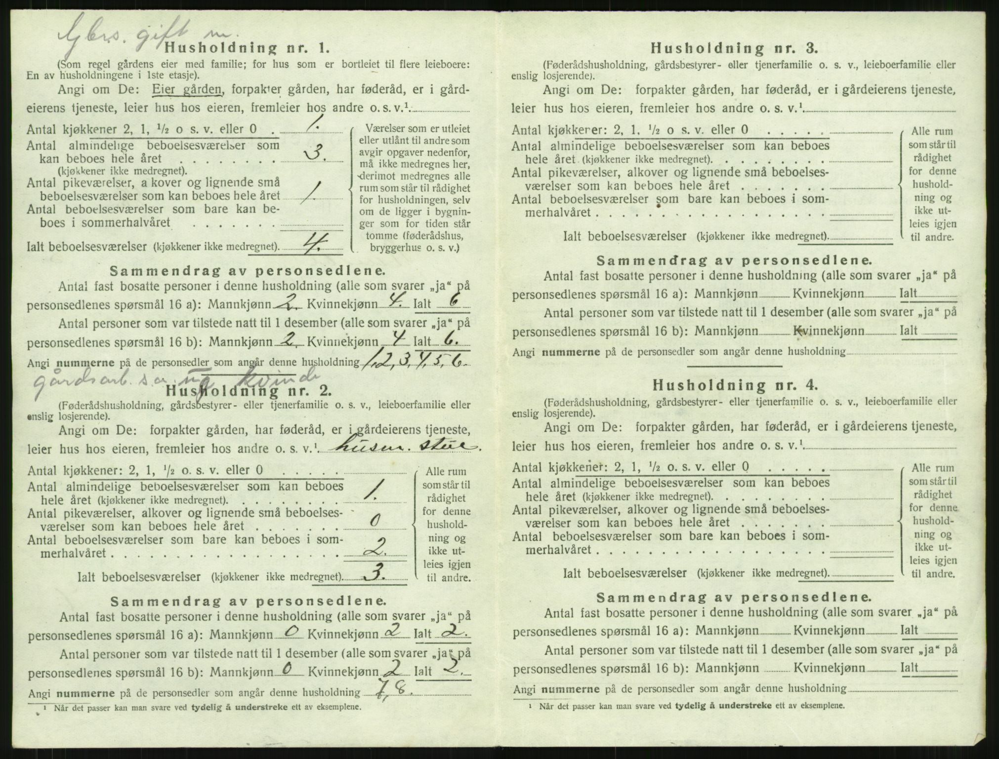 SAT, 1920 census for Rindal, 1920, p. 429