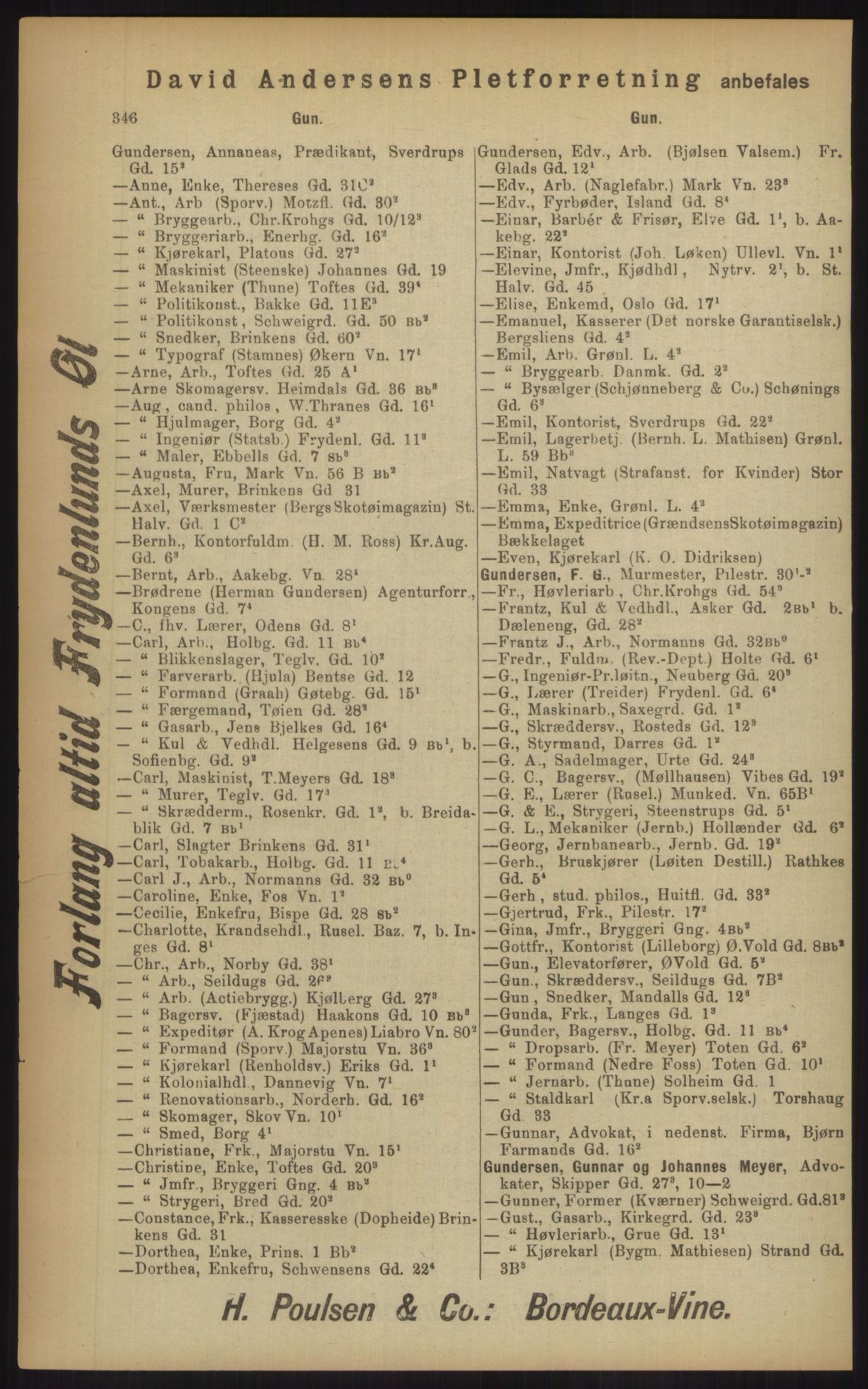 Kristiania/Oslo adressebok, PUBL/-, 1902, p. 346