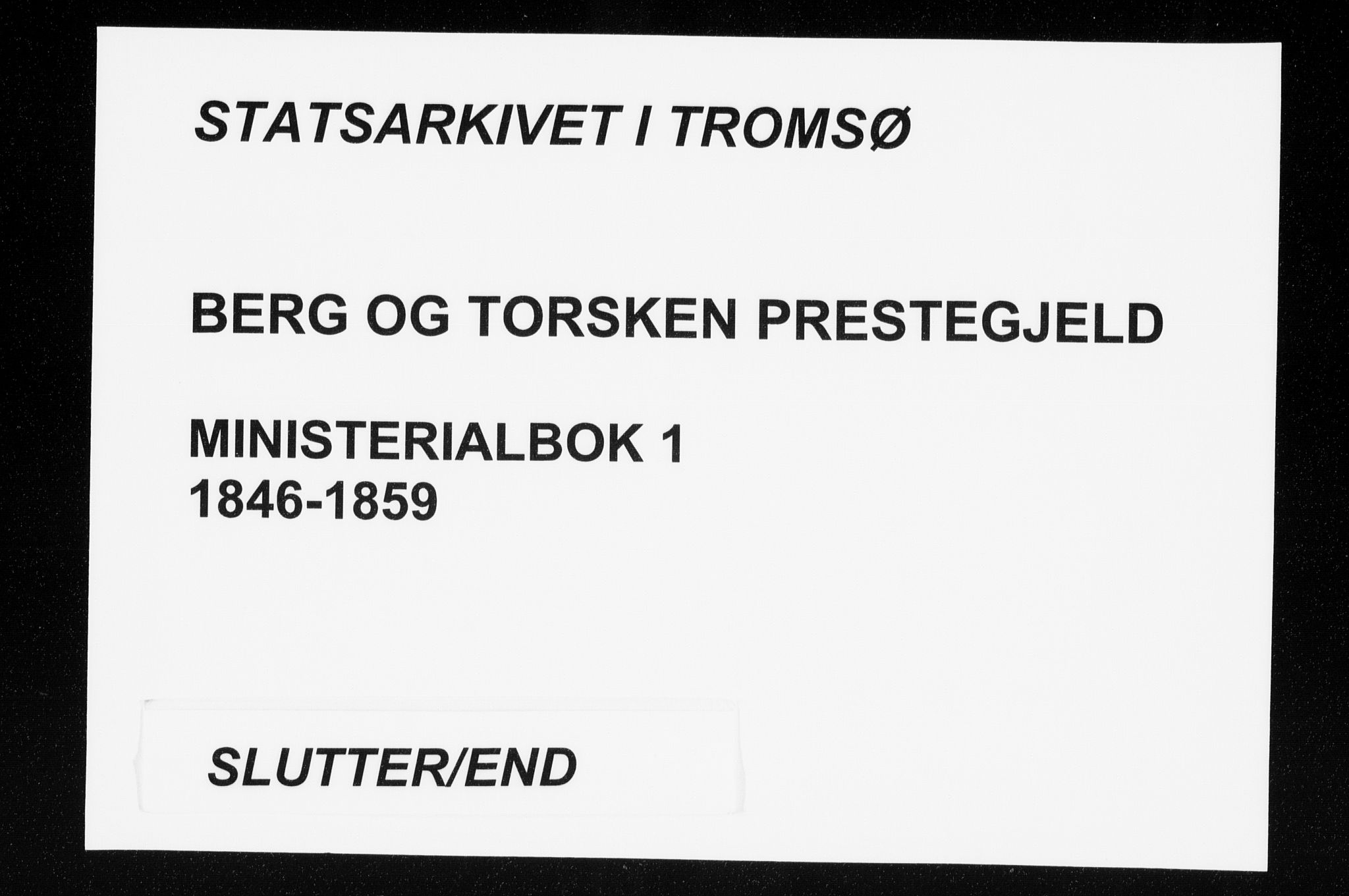 Berg sokneprestkontor, AV/SATØ-S-1318/G/Ga/Gaa/L0001kirke: Parish register (official) no. 1, 1846-1859