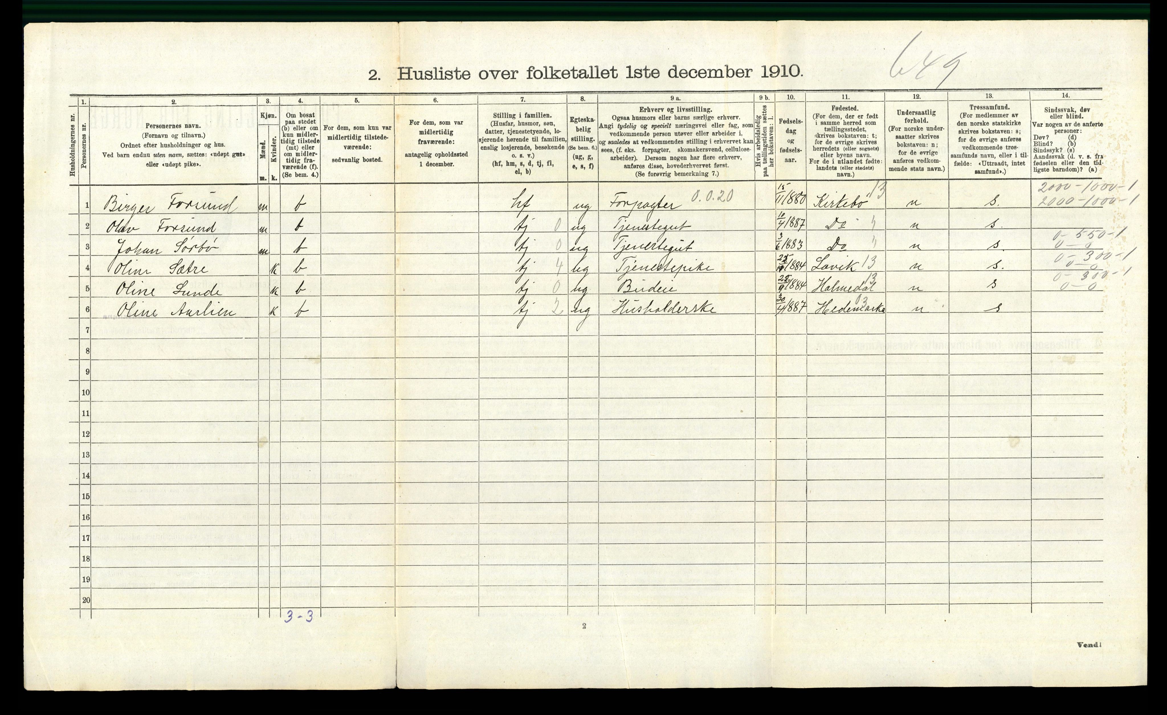 RA, 1910 census for Berg, 1910, p. 360