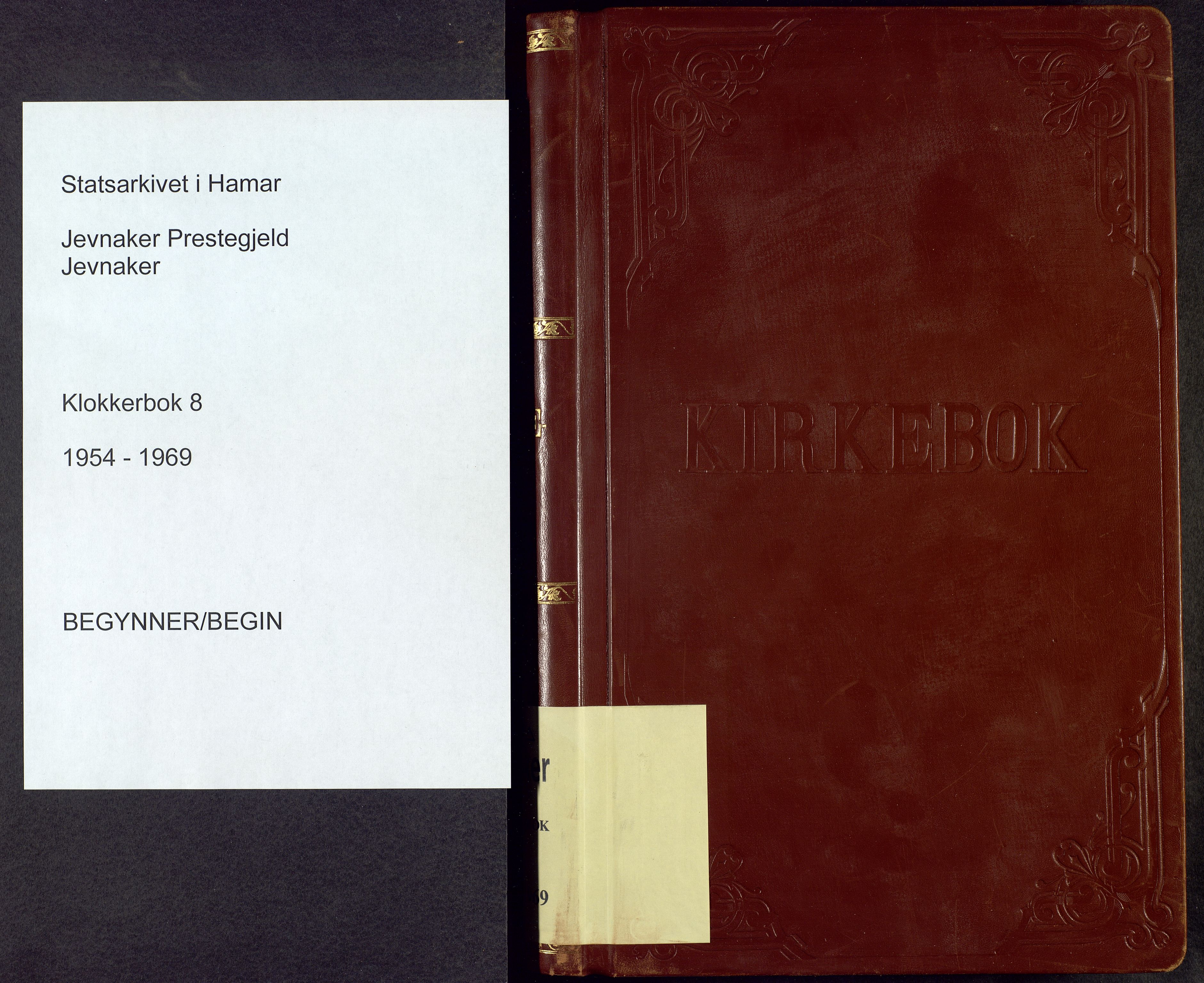 Jevnaker prestekontor, SAH/PREST-116/H/Ha/Hab/L0008: Parish register (copy) no. 8, 1954-1969