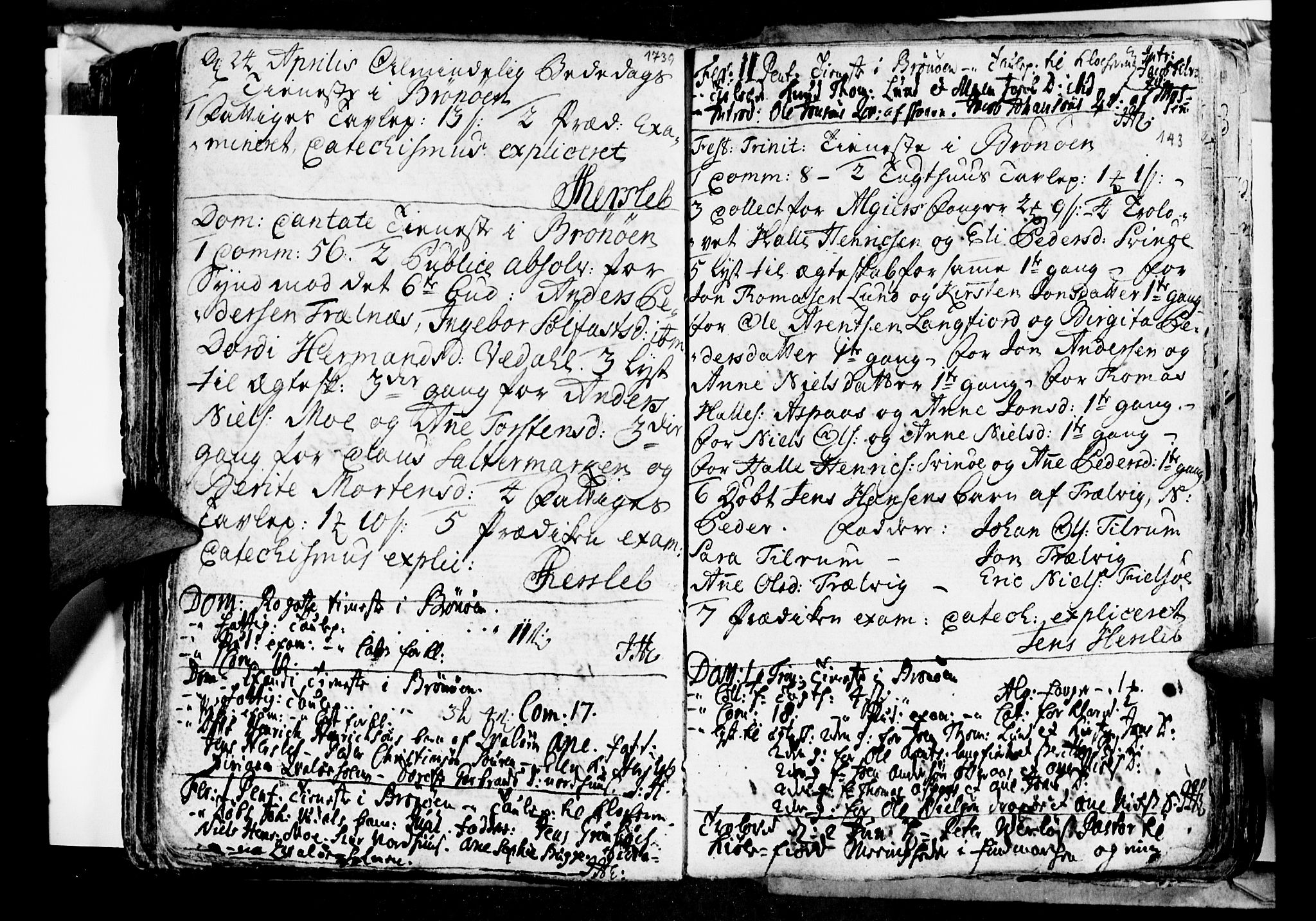 Ministerialprotokoller, klokkerbøker og fødselsregistre - Nordland, SAT/A-1459/813/L0194: Parish register (official) no. 813A04, 1719-1758, p. 143