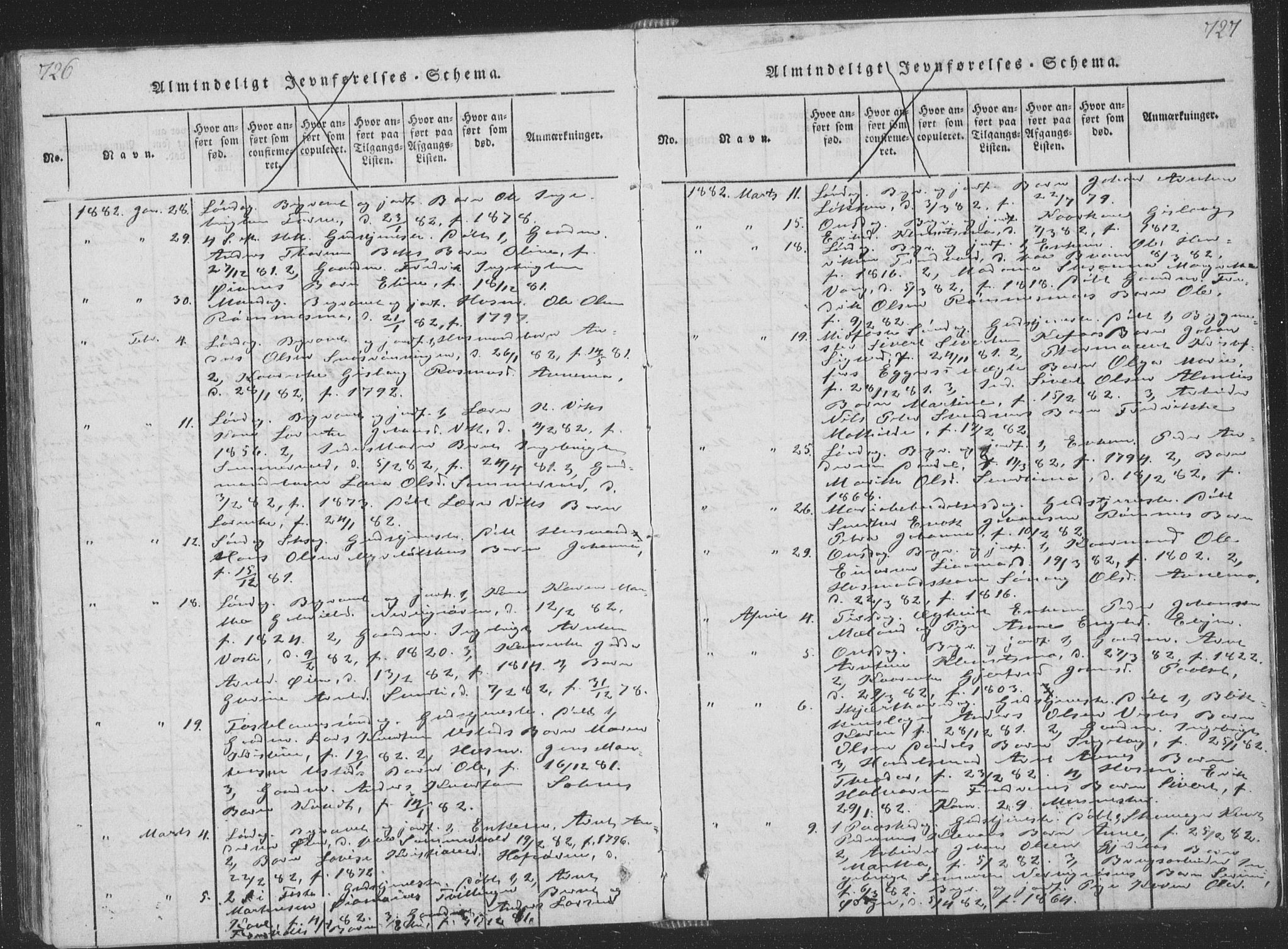 Ministerialprotokoller, klokkerbøker og fødselsregistre - Sør-Trøndelag, AV/SAT-A-1456/668/L0816: Parish register (copy) no. 668C05, 1816-1893, p. 726-727