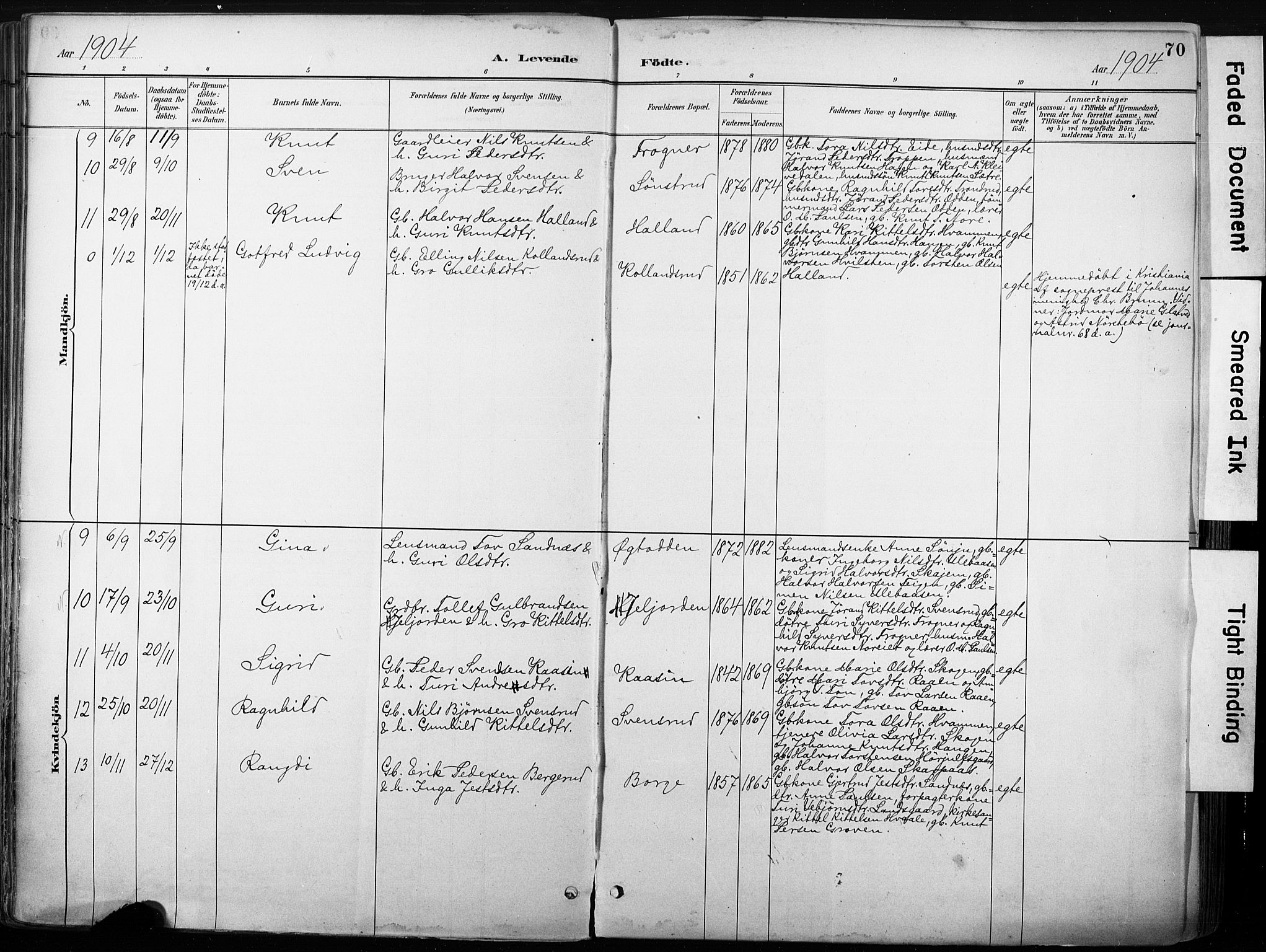 Nore kirkebøker, SAKO/A-238/F/Fb/L0002: Parish register (official) no. II 2, 1886-1906, p. 70