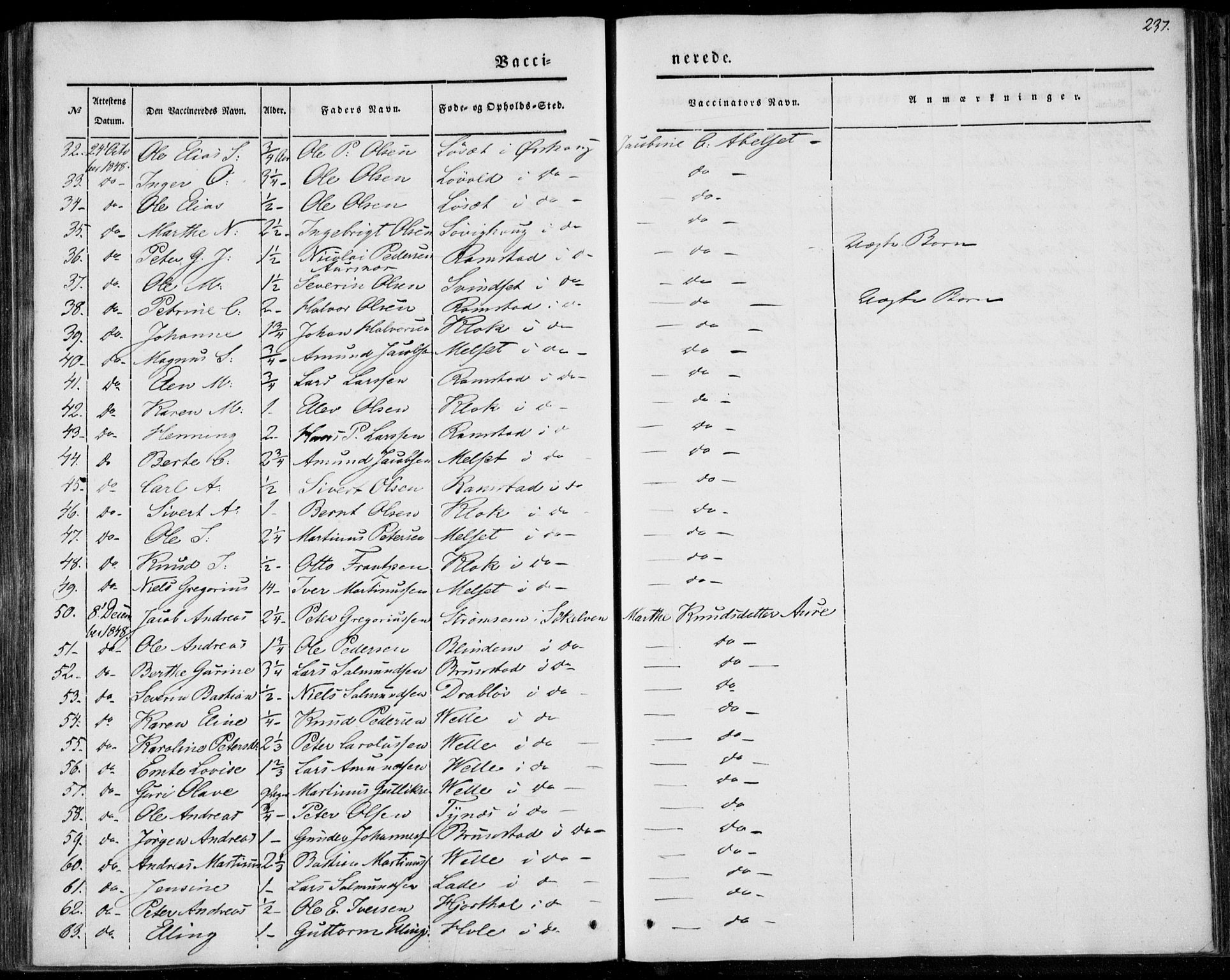 Ministerialprotokoller, klokkerbøker og fødselsregistre - Møre og Romsdal, AV/SAT-A-1454/522/L0312: Parish register (official) no. 522A07, 1843-1851, p. 237