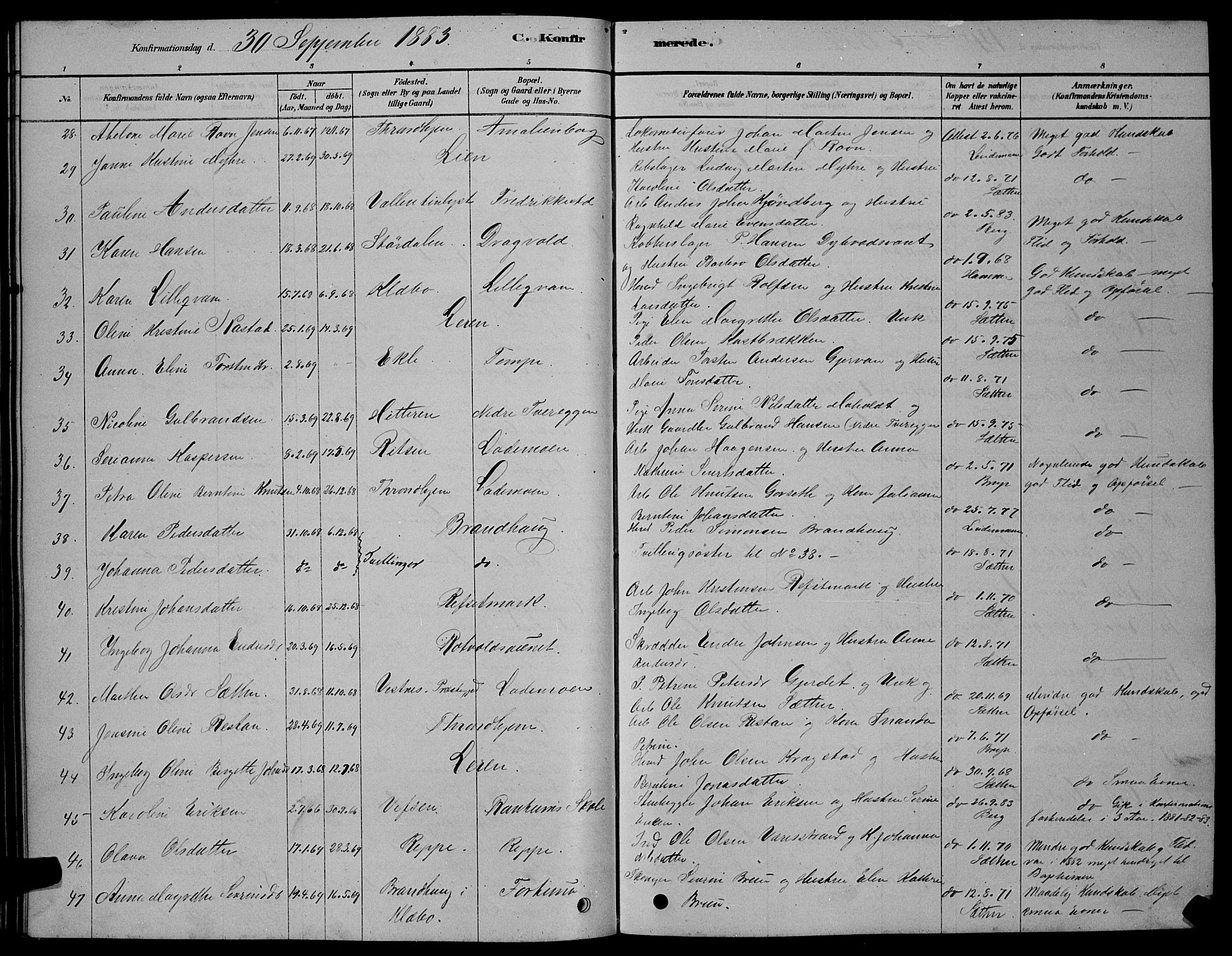 Ministerialprotokoller, klokkerbøker og fødselsregistre - Sør-Trøndelag, AV/SAT-A-1456/606/L0312: Parish register (copy) no. 606C08, 1878-1894