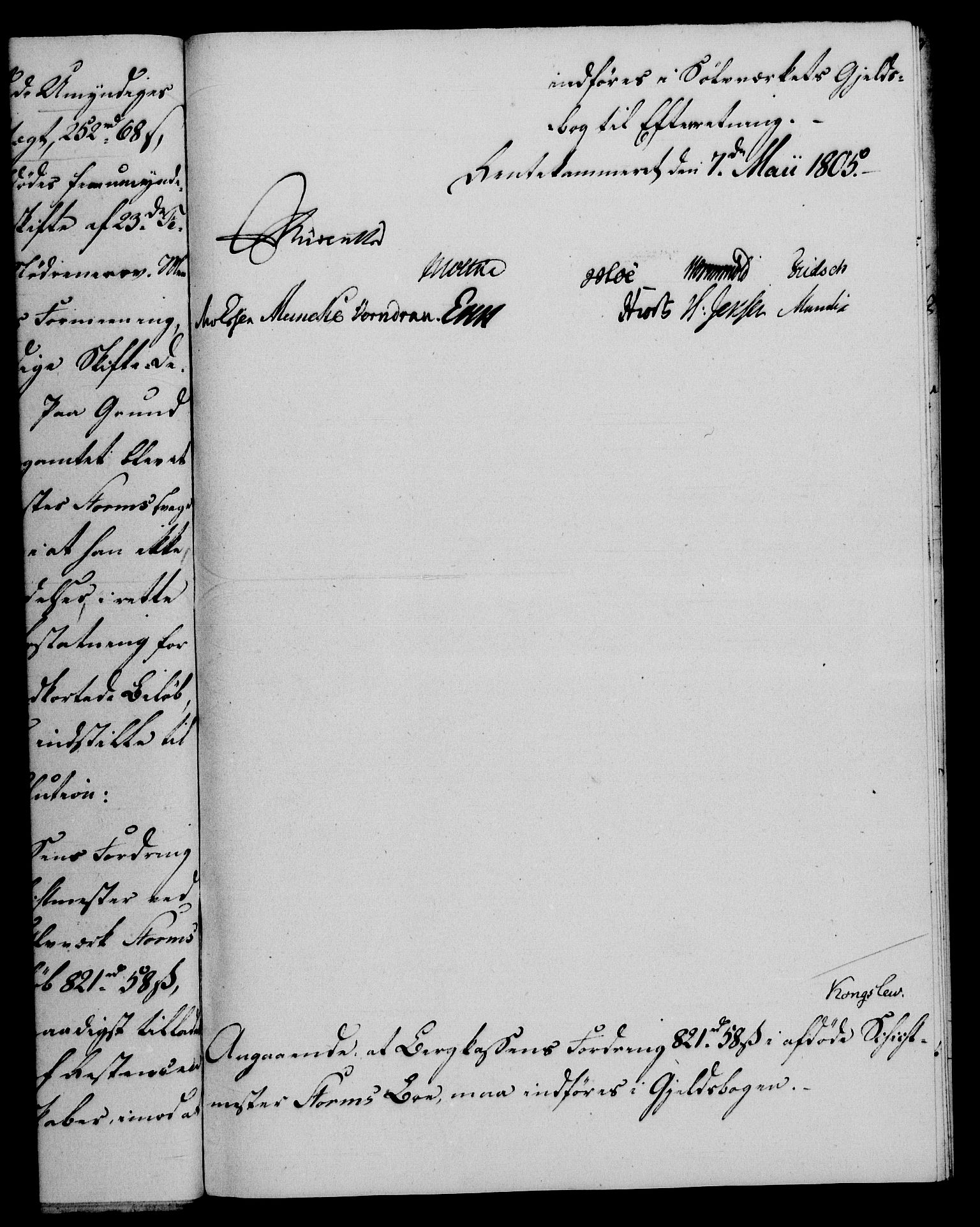 Rentekammeret, Renteskriverkontorene, RA/EA-3115/M/Mf/Mfb/L0007: Relasjons- og resolusjonsprotokoll med register (merket RK 54.13), 1805-1806