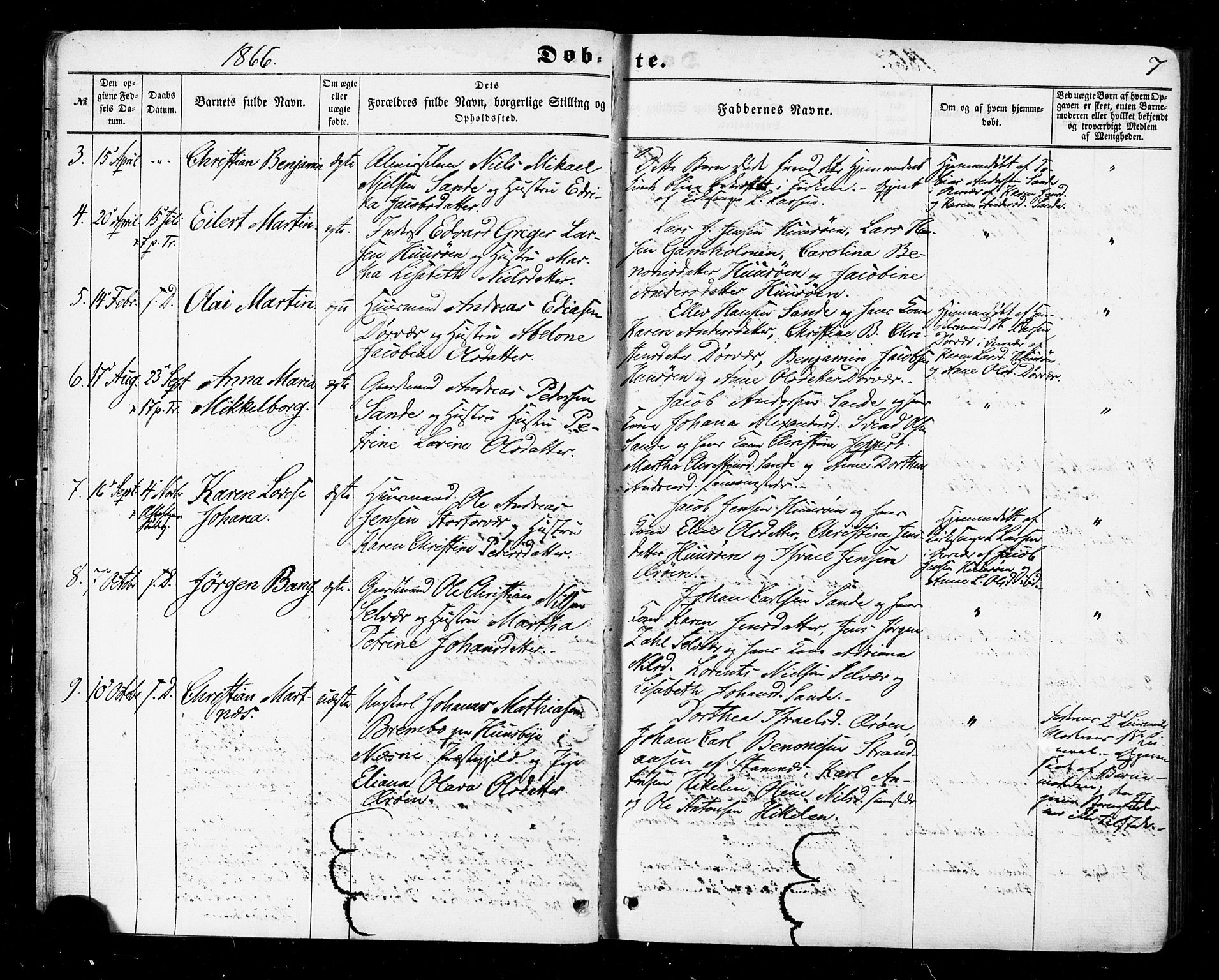Ministerialprotokoller, klokkerbøker og fødselsregistre - Nordland, SAT/A-1459/840/L0579: Parish register (official) no. 840A01, 1863-1887, p. 7